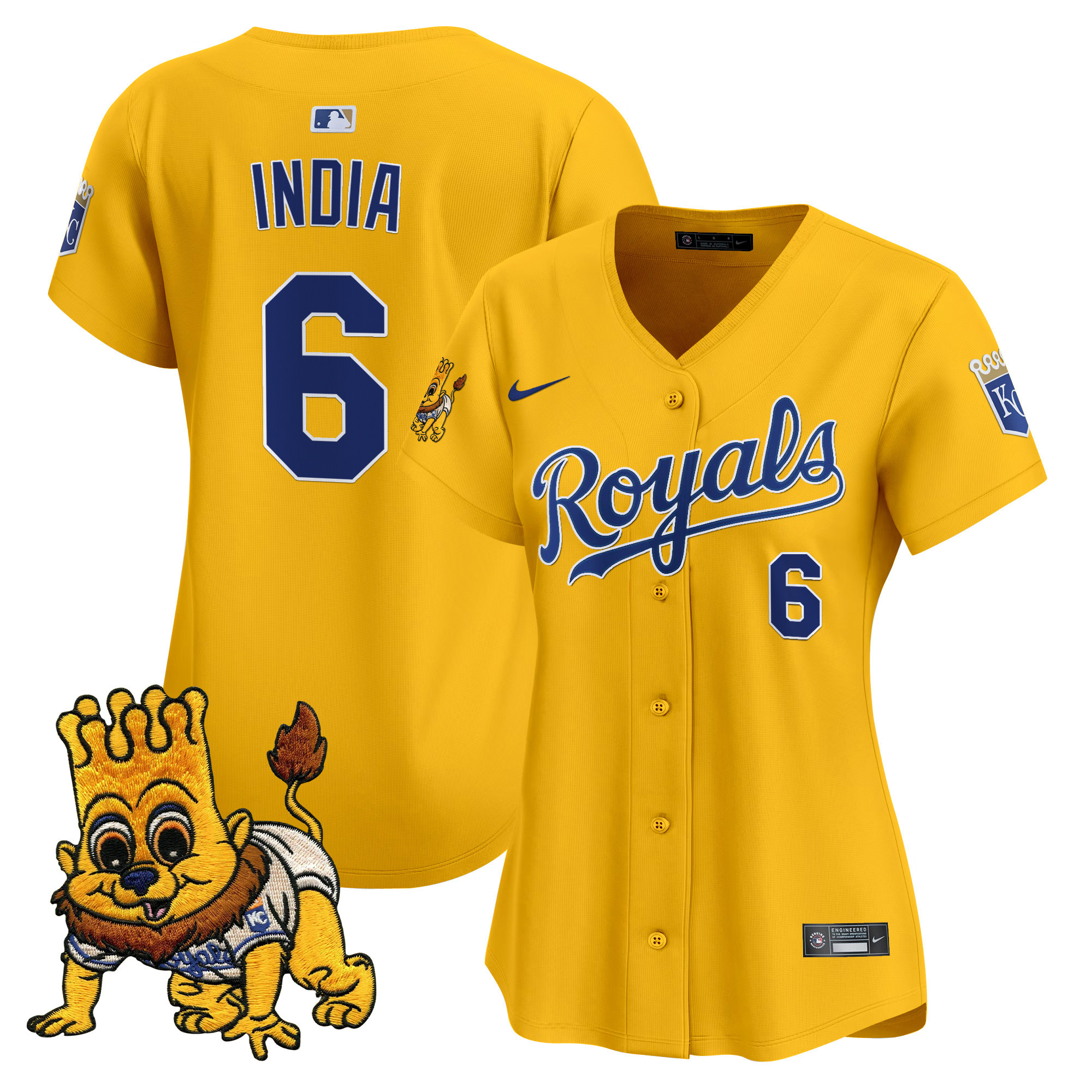 Women's Kansas City Royals Sluggerrr Patch Vapor Premier Limited Jersey - All Stitched