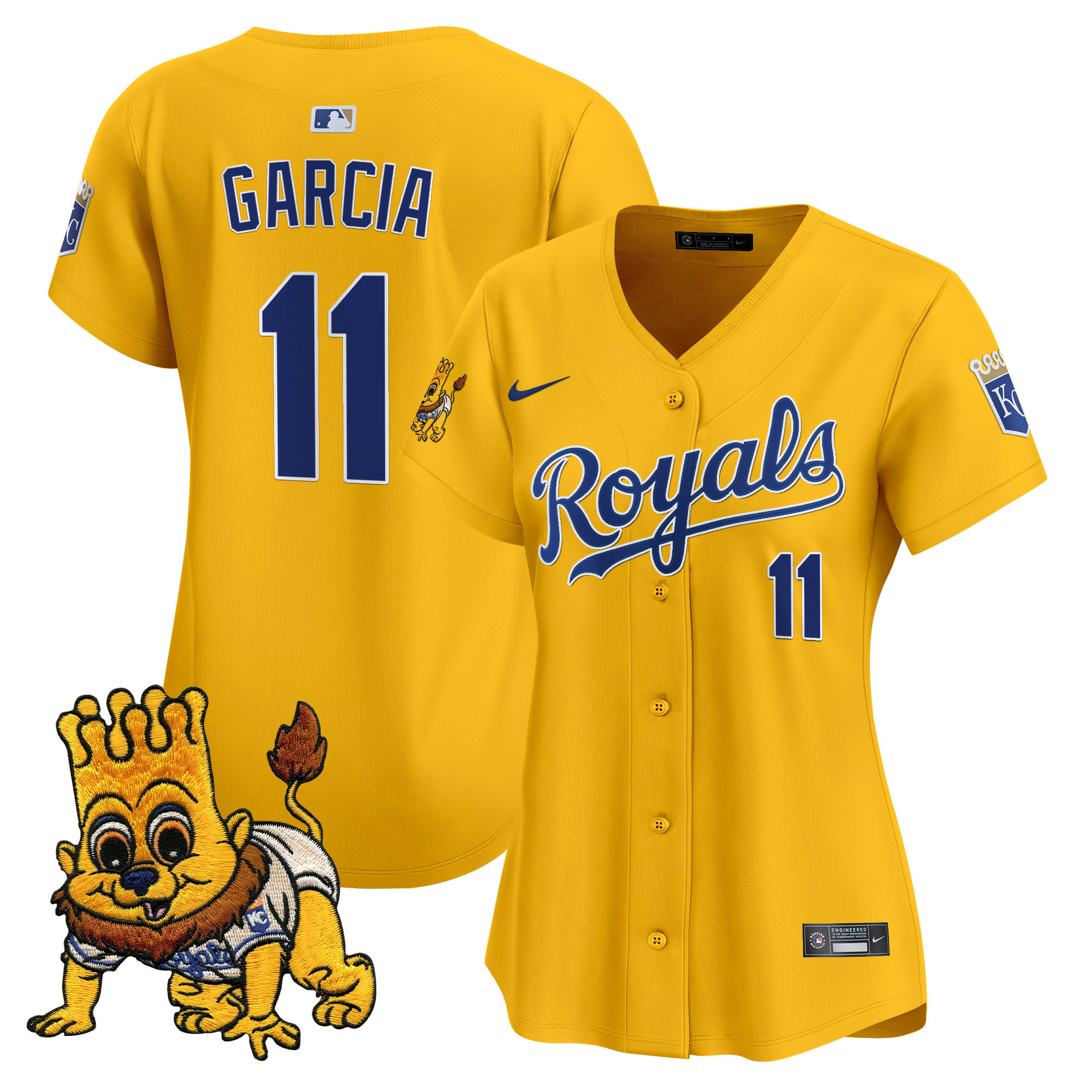 Women's Kansas City Royals Sluggerrr Patch Vapor Premier Limited Jersey - All Stitched