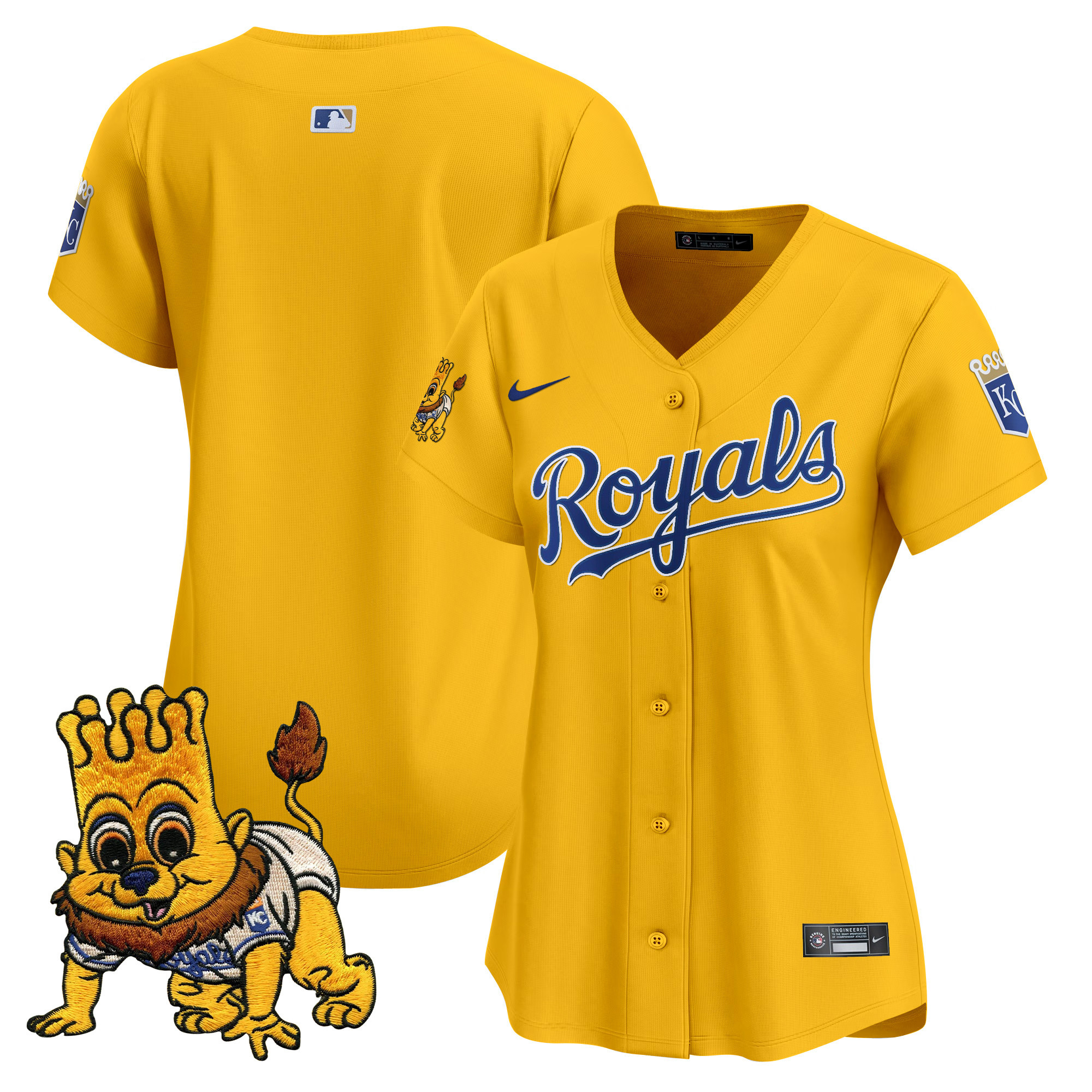 Women's Kansas City Royals Sluggerrr Patch Vapor Premier Limited Jersey - All Stitched