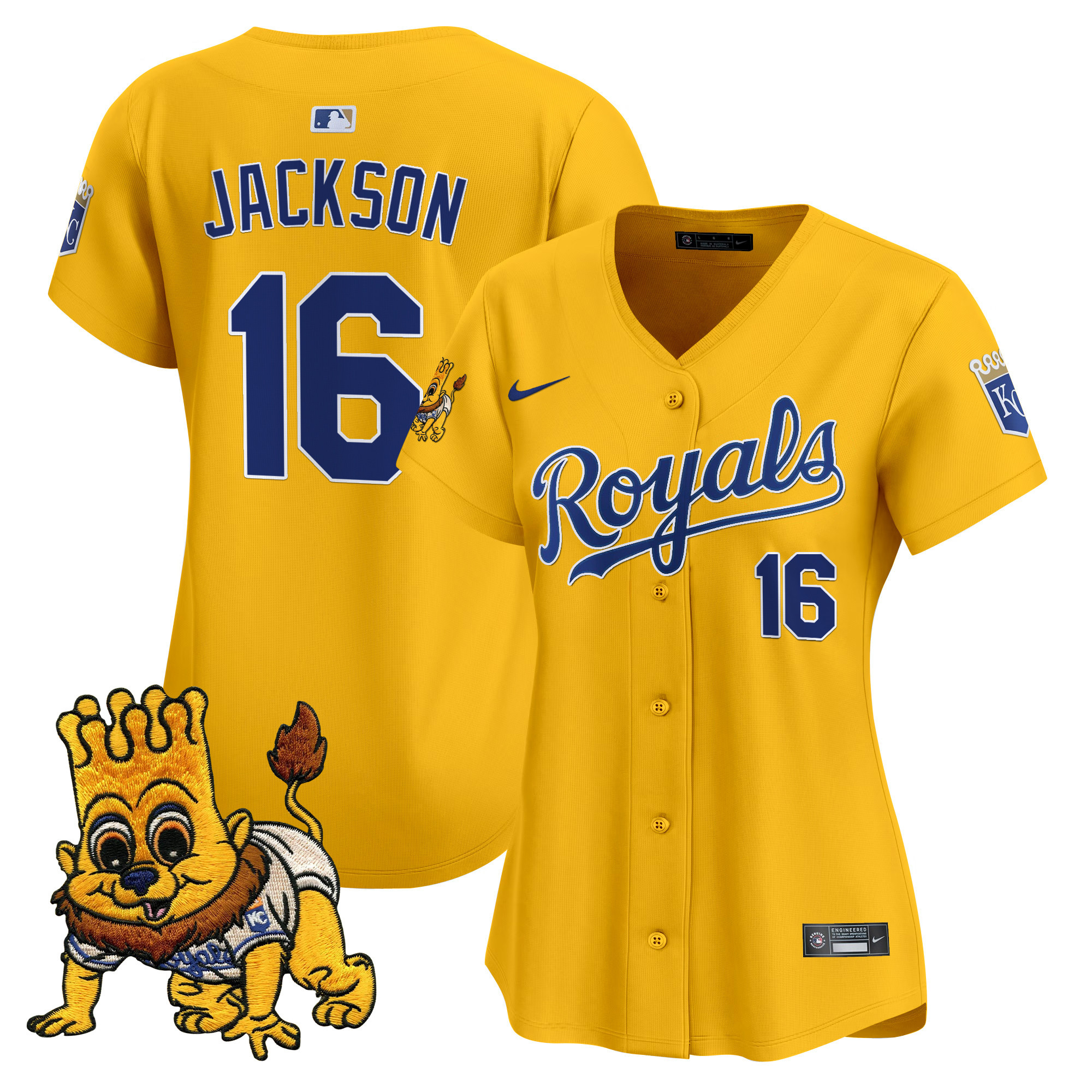 Women's Kansas City Royals Sluggerrr Patch Vapor Premier Limited Jersey - All Stitched