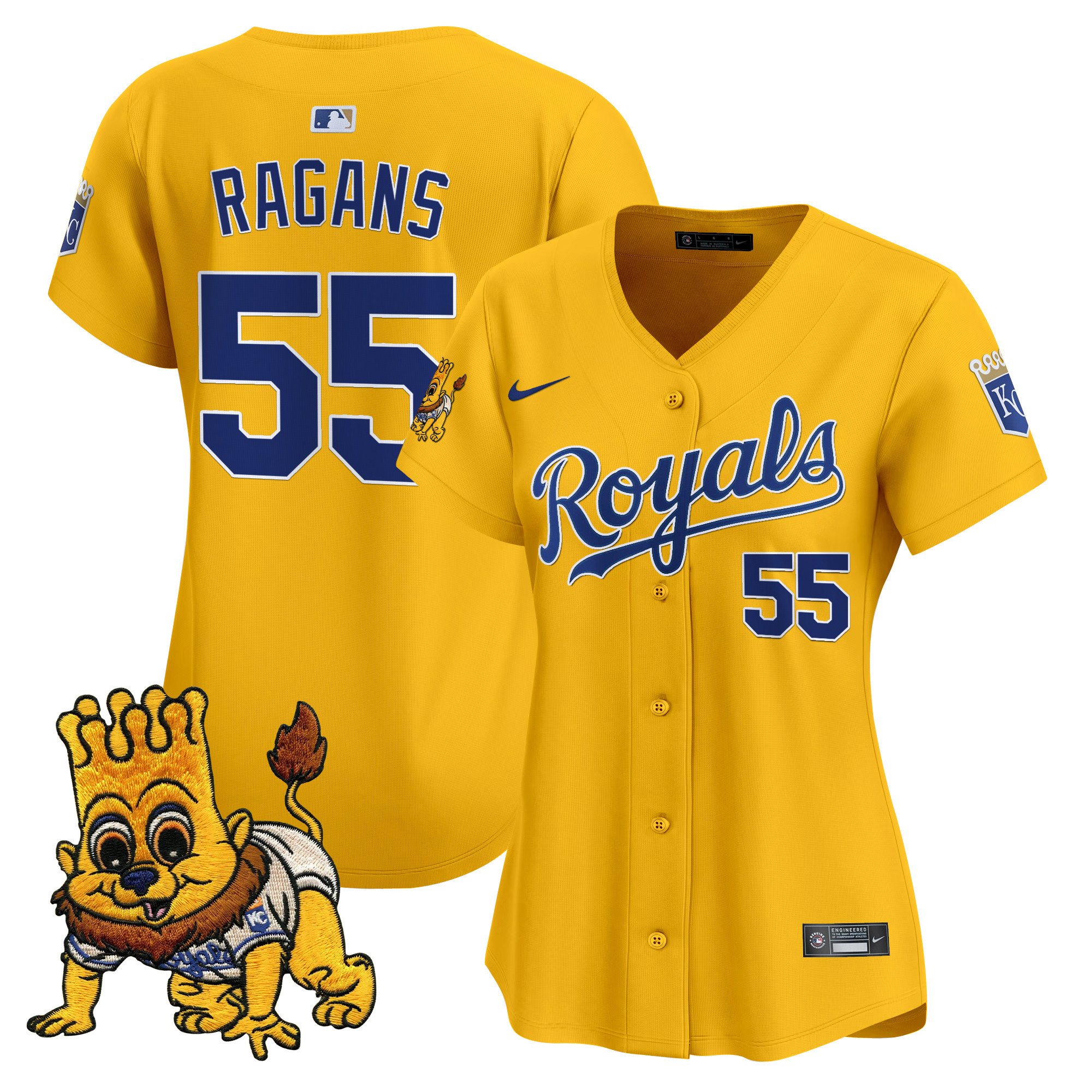 Women's Kansas City Royals Sluggerrr Patch Vapor Premier Limited Jersey - All Stitched