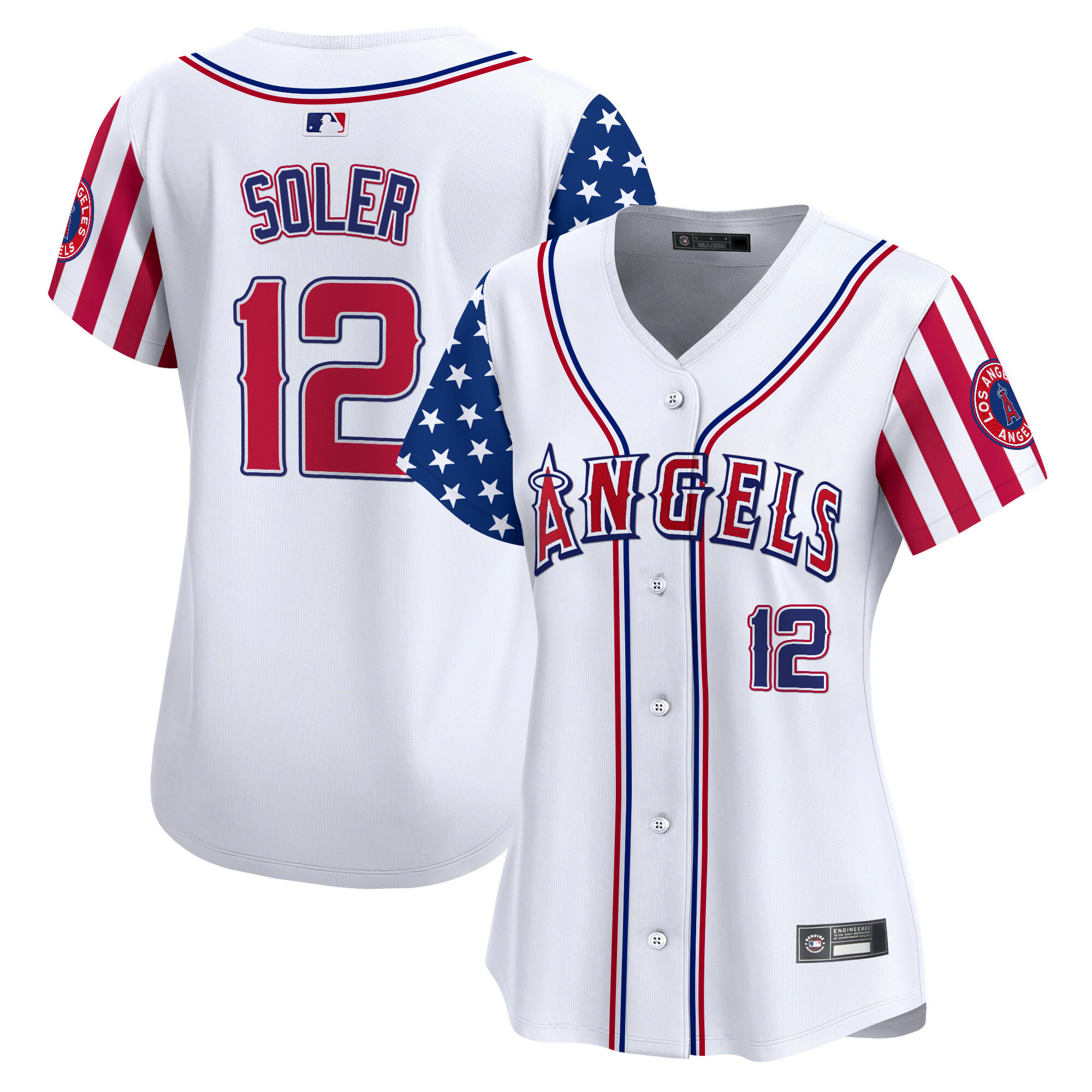 Women's Los Angeles Angels 2025 Independence Day Vapor Premier Limited Jersey - All Stitched