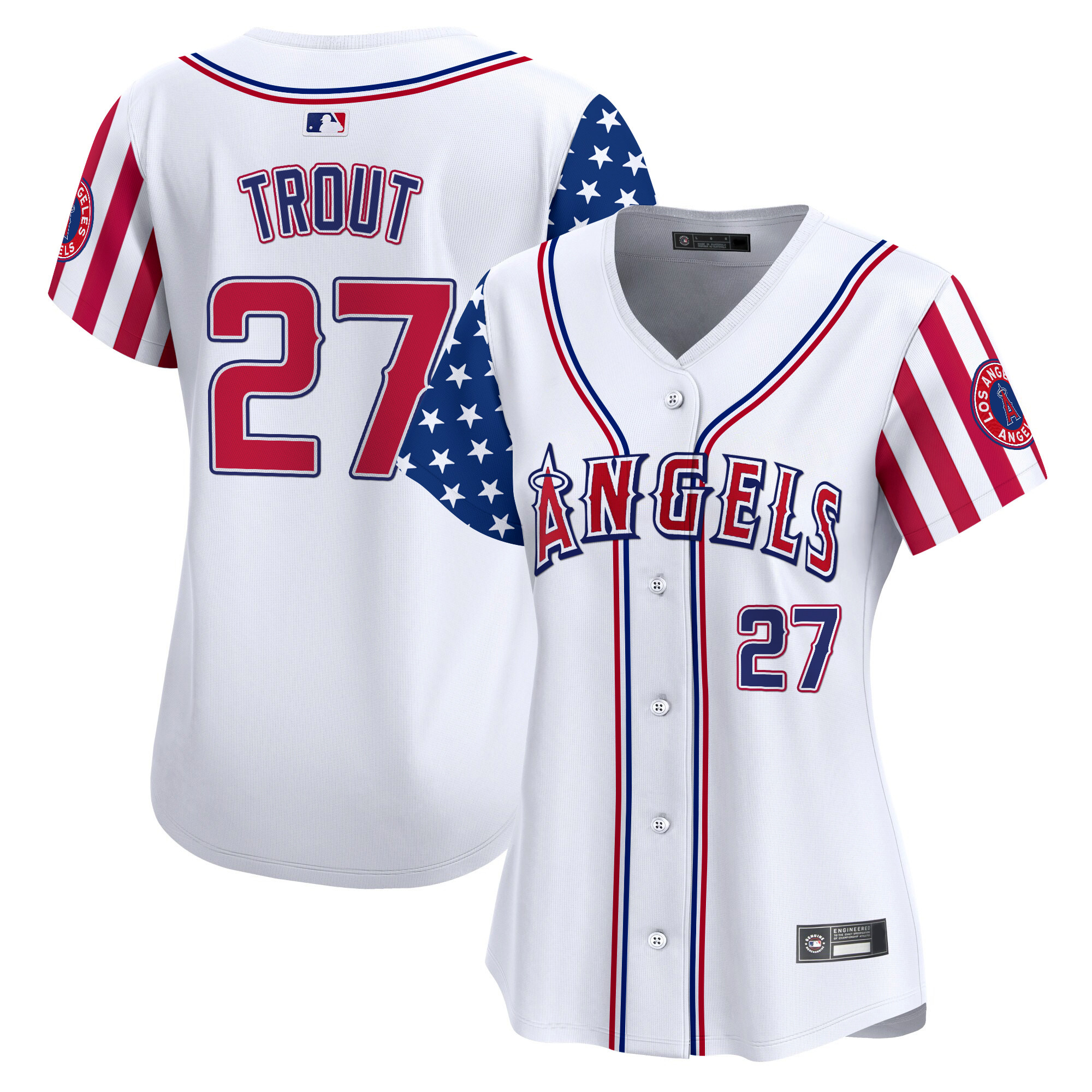 Women's Los Angeles Angels 2025 Independence Day Vapor Premier Limited Jersey - All Stitched