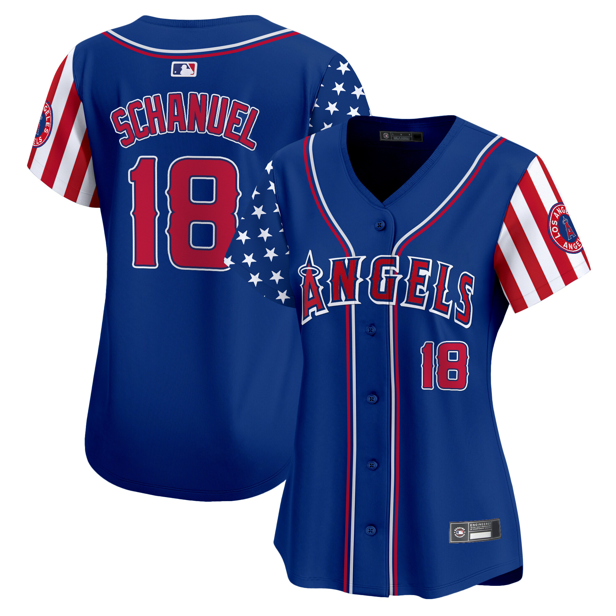 Women's Los Angeles Angels 2025 Independence Day Vapor Premier Limited Jersey - All Stitched