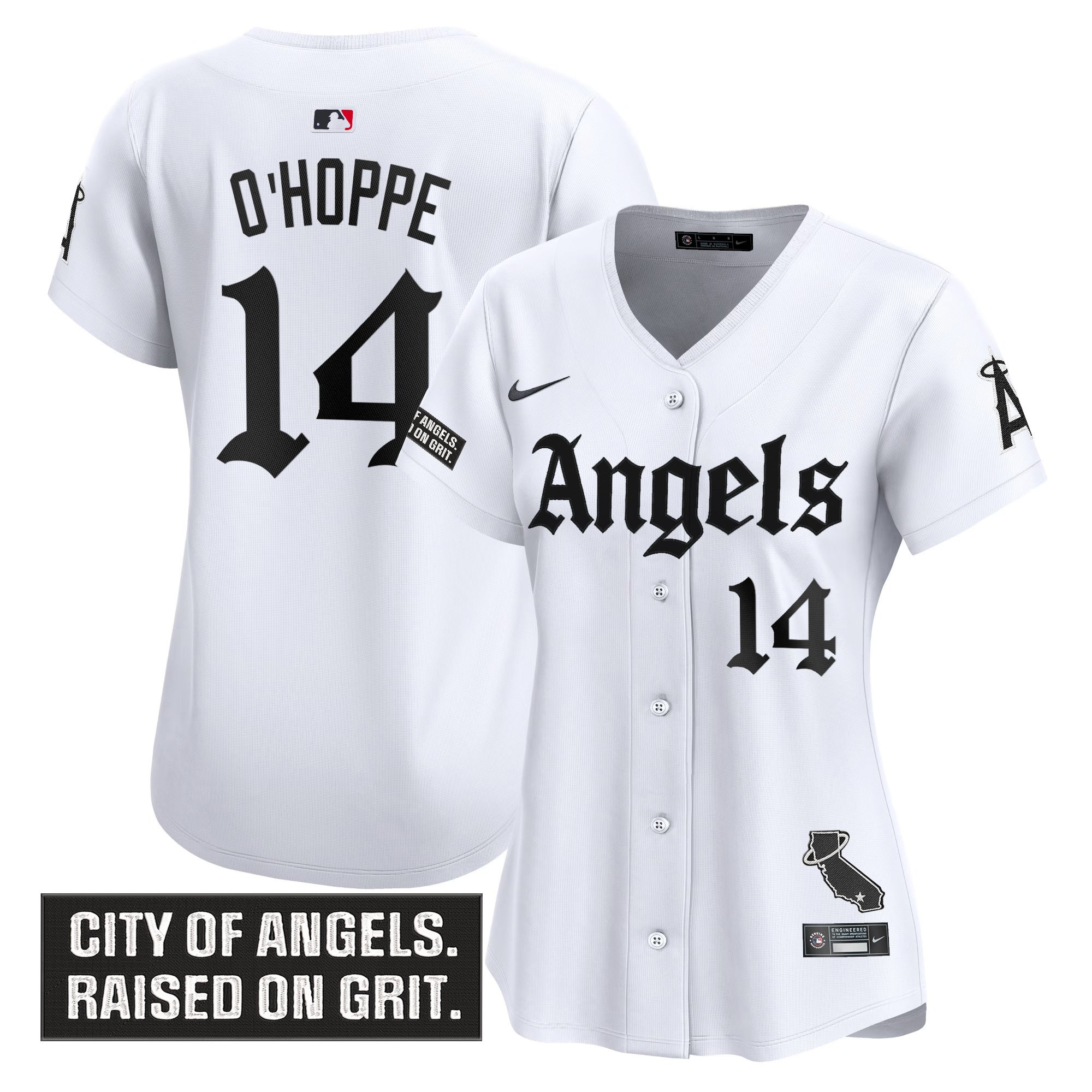 Women's Los Angeles Angels 'Gothic Halo Edition' Vapor Premier Limited Jersey - All Stitched