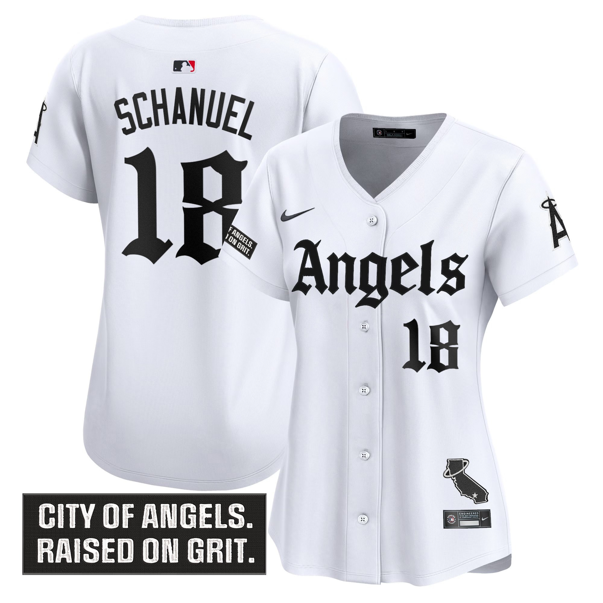 Women's Los Angeles Angels 'Gothic Halo Edition' Vapor Premier Limited Jersey - All Stitched