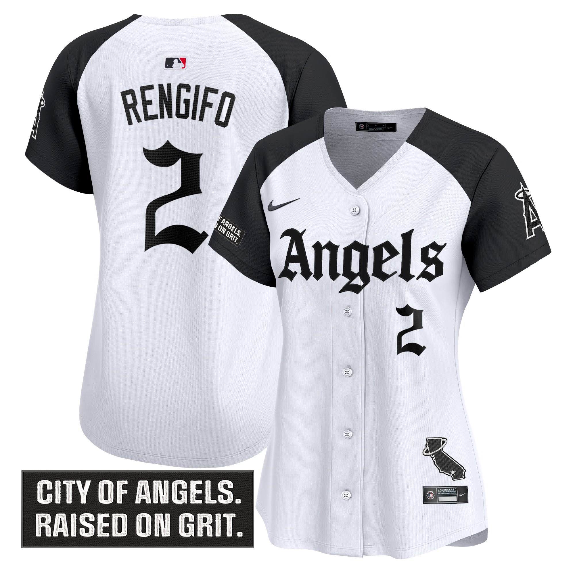 Women's Los Angeles Angels 'Gothic Halo Edition' Vapor Premier Limited Jersey - All Stitched