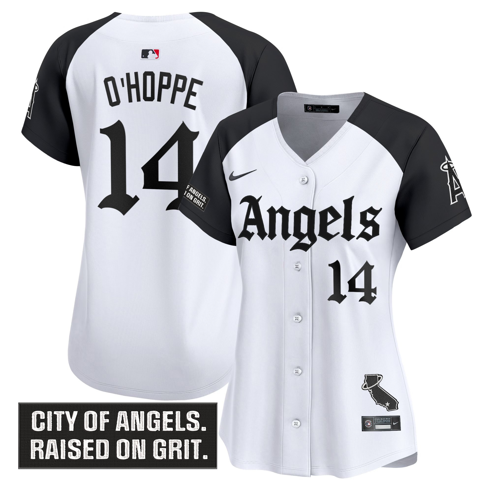 Women's Los Angeles Angels 'Gothic Halo Edition' Vapor Premier Limited Jersey - All Stitched