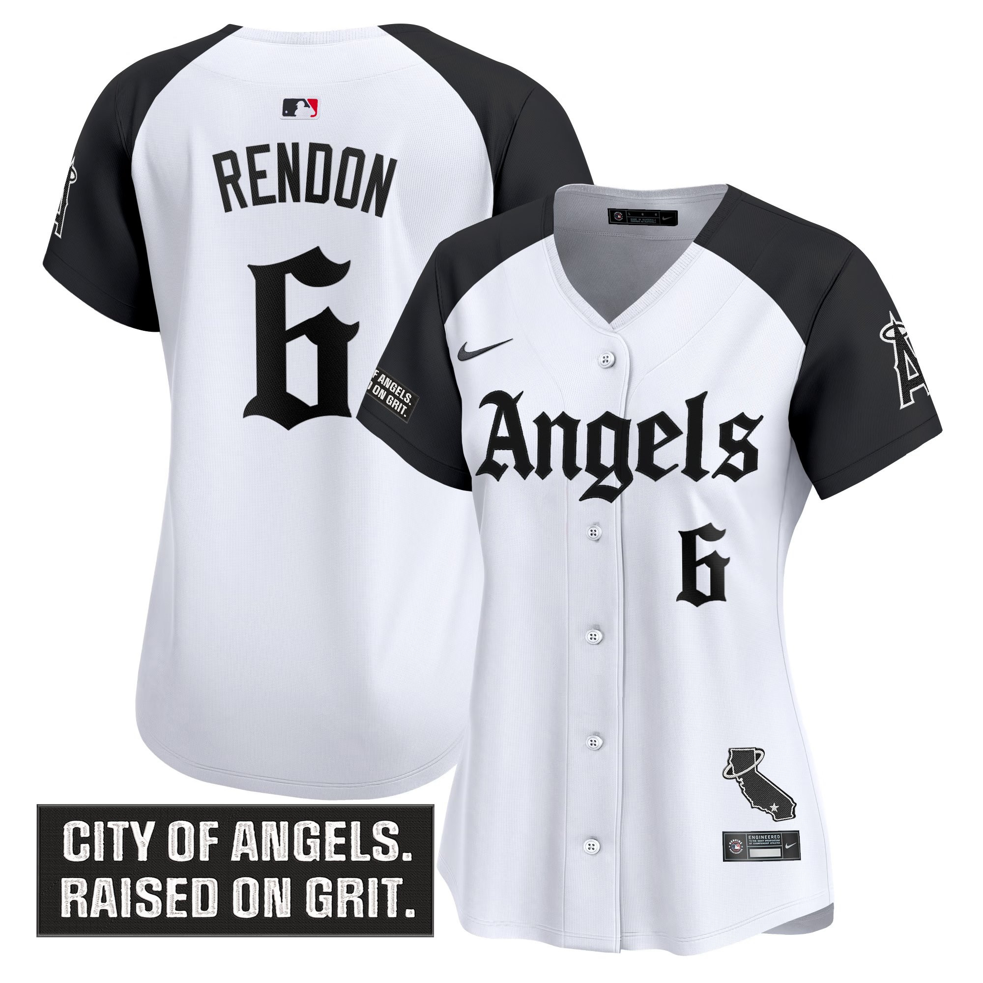 Women's Los Angeles Angels 'Gothic Halo Edition' Vapor Premier Limited Jersey - All Stitched