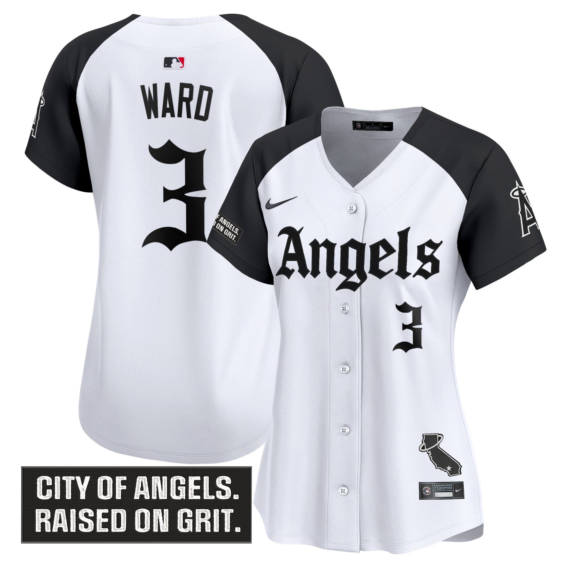 Women's Los Angeles Angels 'Gothic Halo Edition' Vapor Premier Limited Jersey - All Stitched