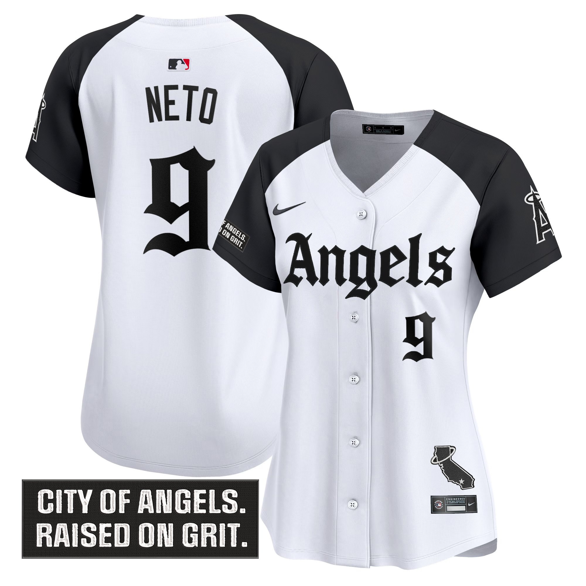 Women's Los Angeles Angels 'Gothic Halo Edition' Vapor Premier Limited Jersey - All Stitched