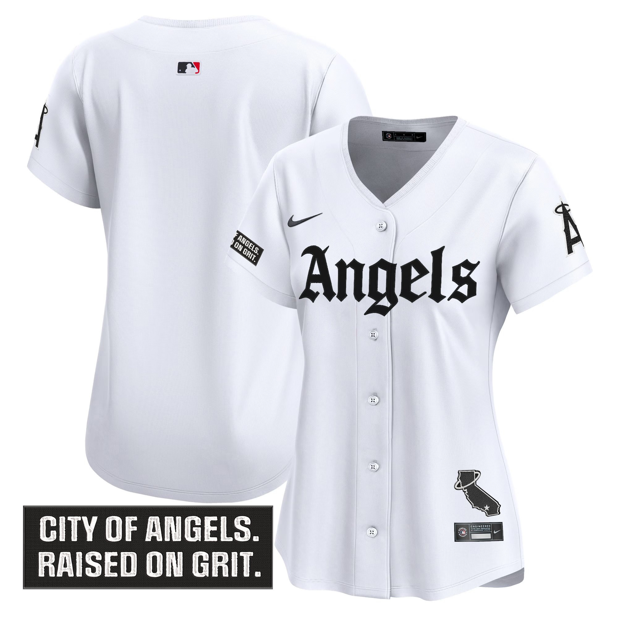 Women's Los Angeles Angels 'Gothic Halo Edition' Vapor Premier Limited Jersey - All Stitched