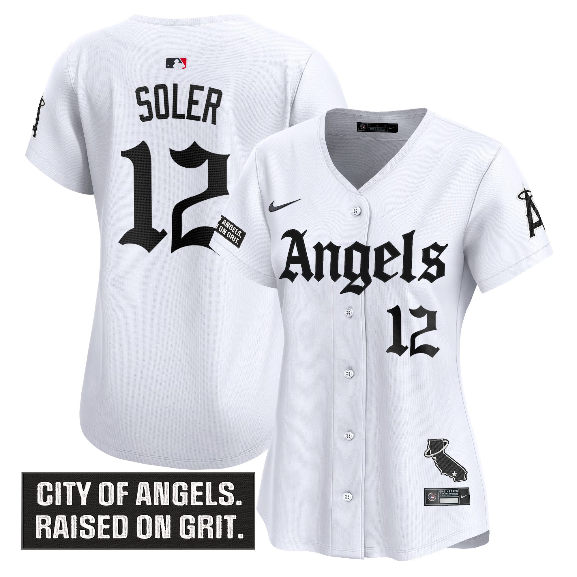 Women's Los Angeles Angels 'Gothic Halo Edition' Vapor Premier Limited Jersey - All Stitched
