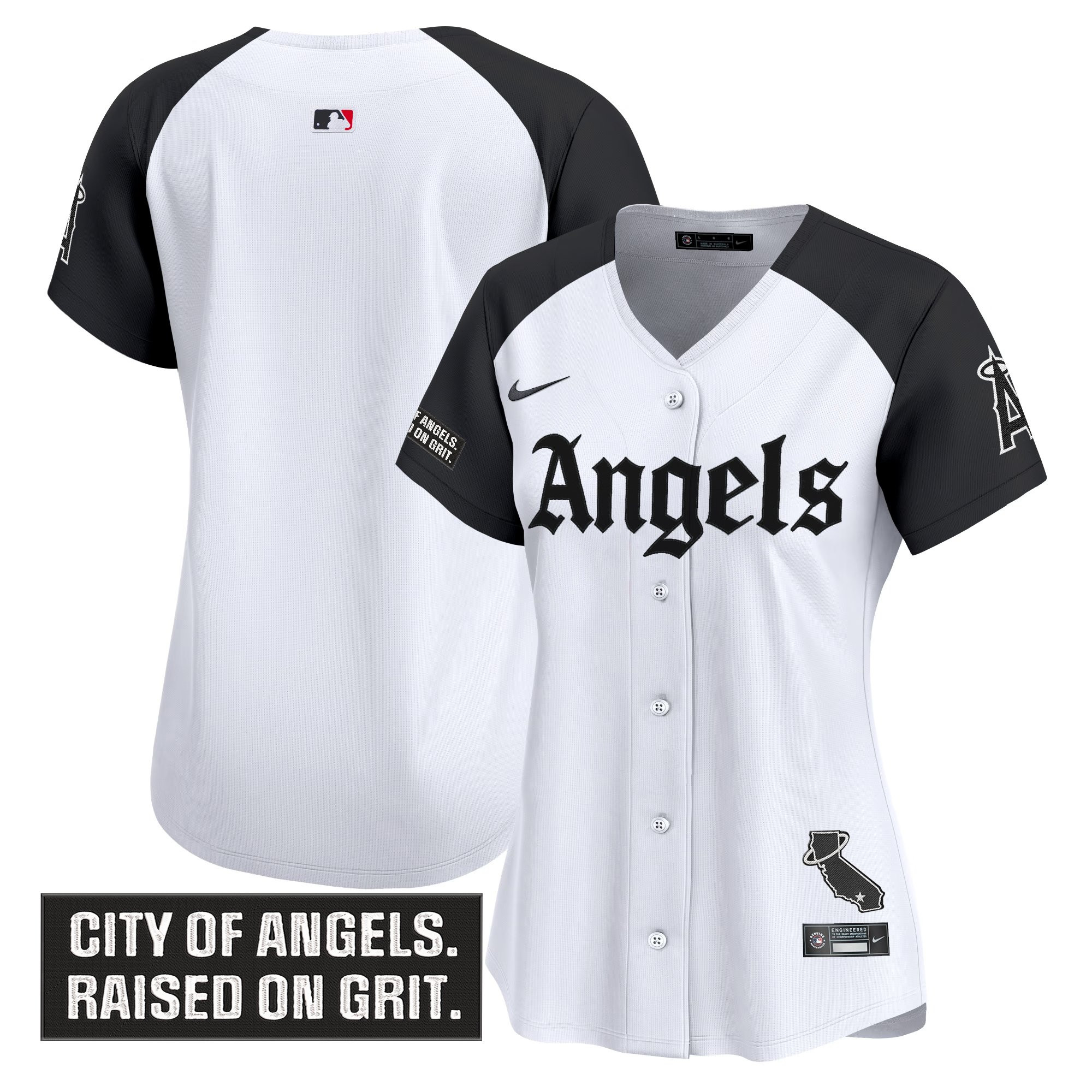 Women's Los Angeles Angels 'Gothic Halo Edition' Vapor Premier Limited Jersey - All Stitched