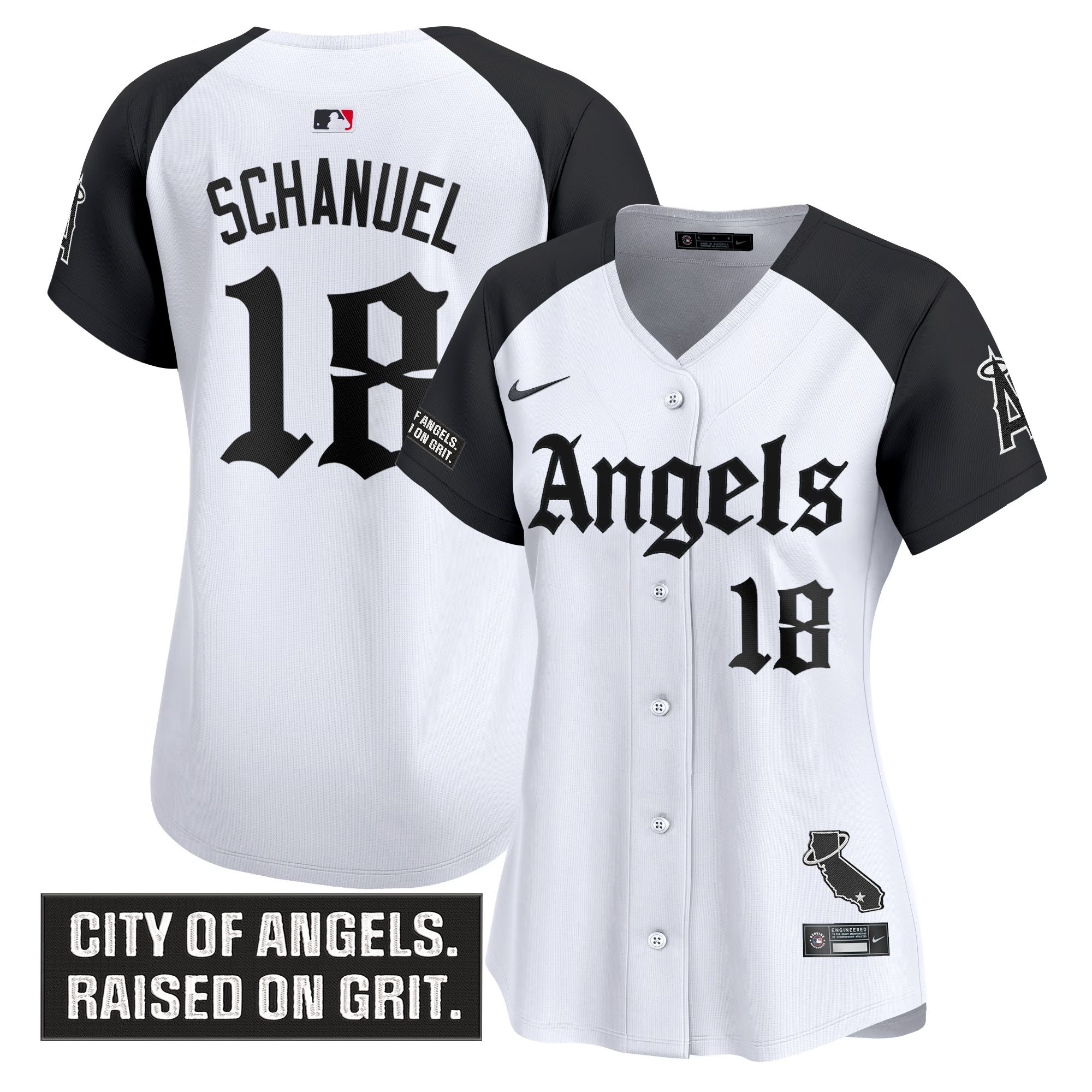 Women's Los Angeles Angels 'Gothic Halo Edition' Vapor Premier Limited Jersey - All Stitched