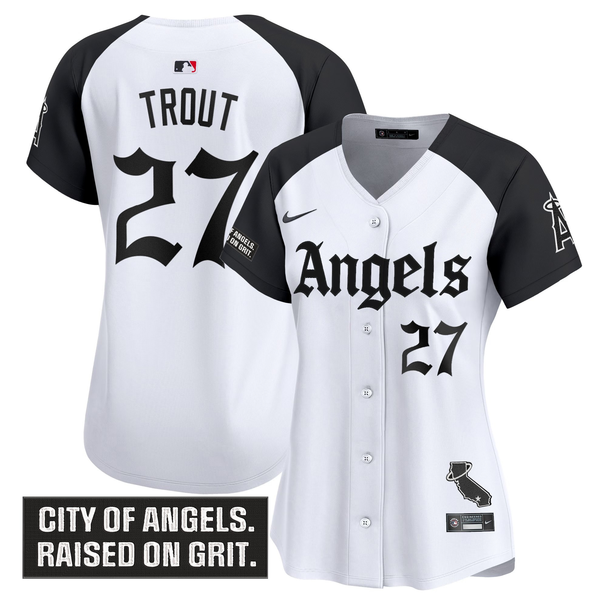 Women's Los Angeles Angels 'Gothic Halo Edition' Vapor Premier Limited Jersey - All Stitched