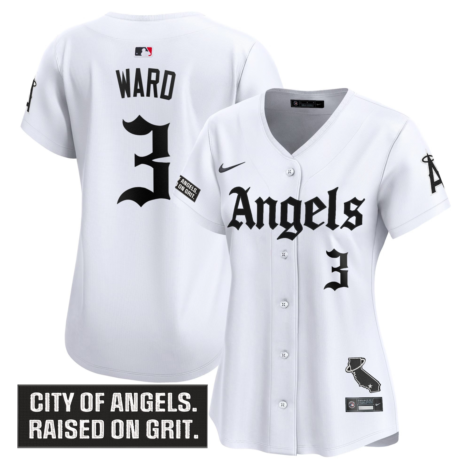 Women's Los Angeles Angels 'Gothic Halo Edition' Vapor Premier Limited Jersey - All Stitched