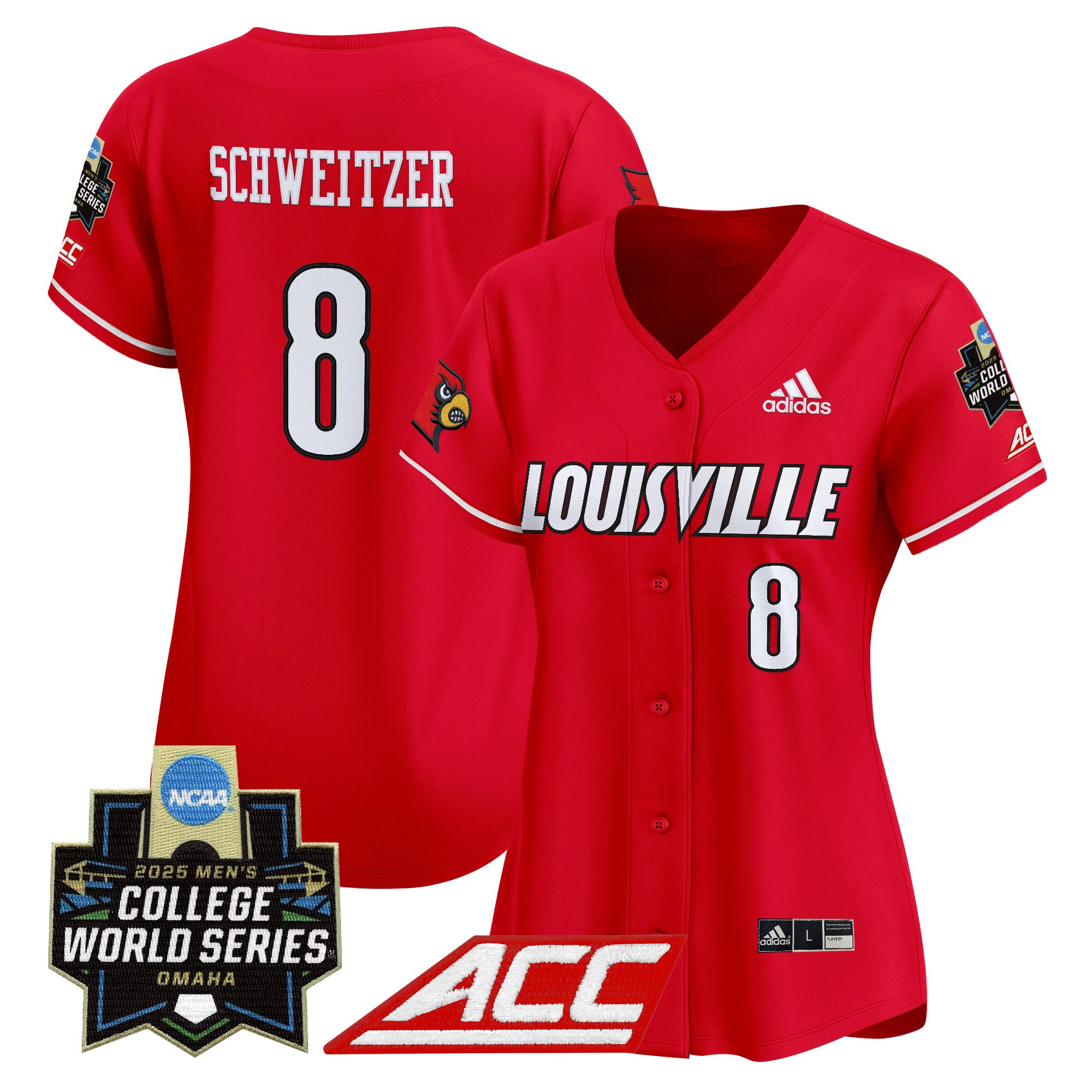 Women's Louisville Cardinals 2025 World Series Vapor Premier Limited Jersey - All Stitched