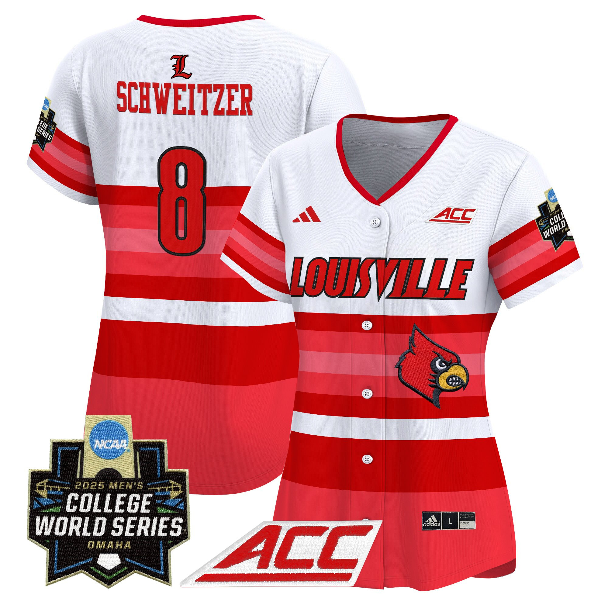 Women's Louisville Cardinals 2025 World Series Vapor Premier Limited Jersey - All Stitched