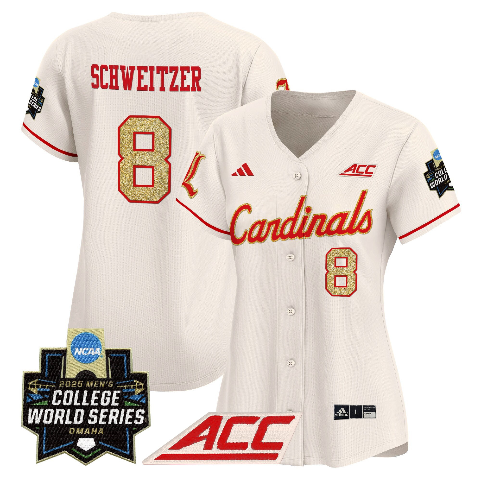 Women's Louisville Cardinals 2025 World Series Vapor Premier Limited Jersey - All Stitched
