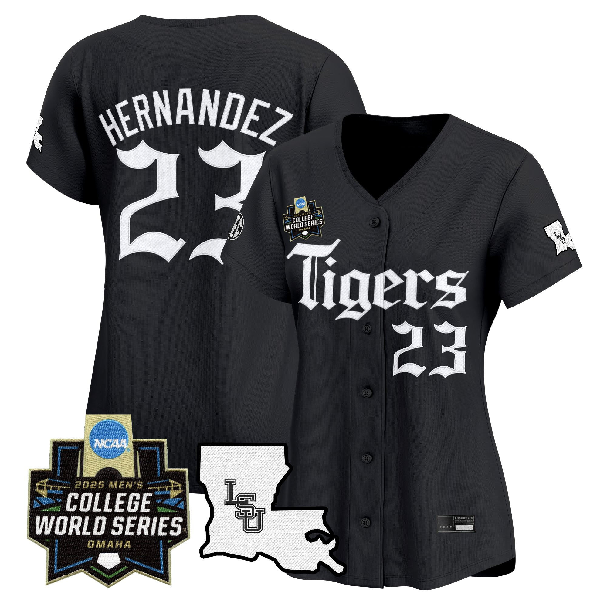 Women's LSU Tigers 2025 World Series 'Gothic Geaux Edition' Vapor Premier Limited Jersey - All Stitched
