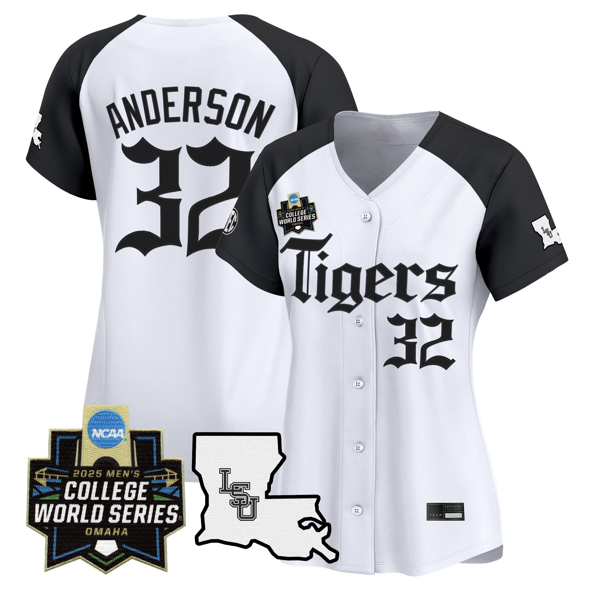 Women's LSU Tigers 2025 World Series 'Gothic Geaux Edition' Vapor Premier Limited Jersey - All Stitched