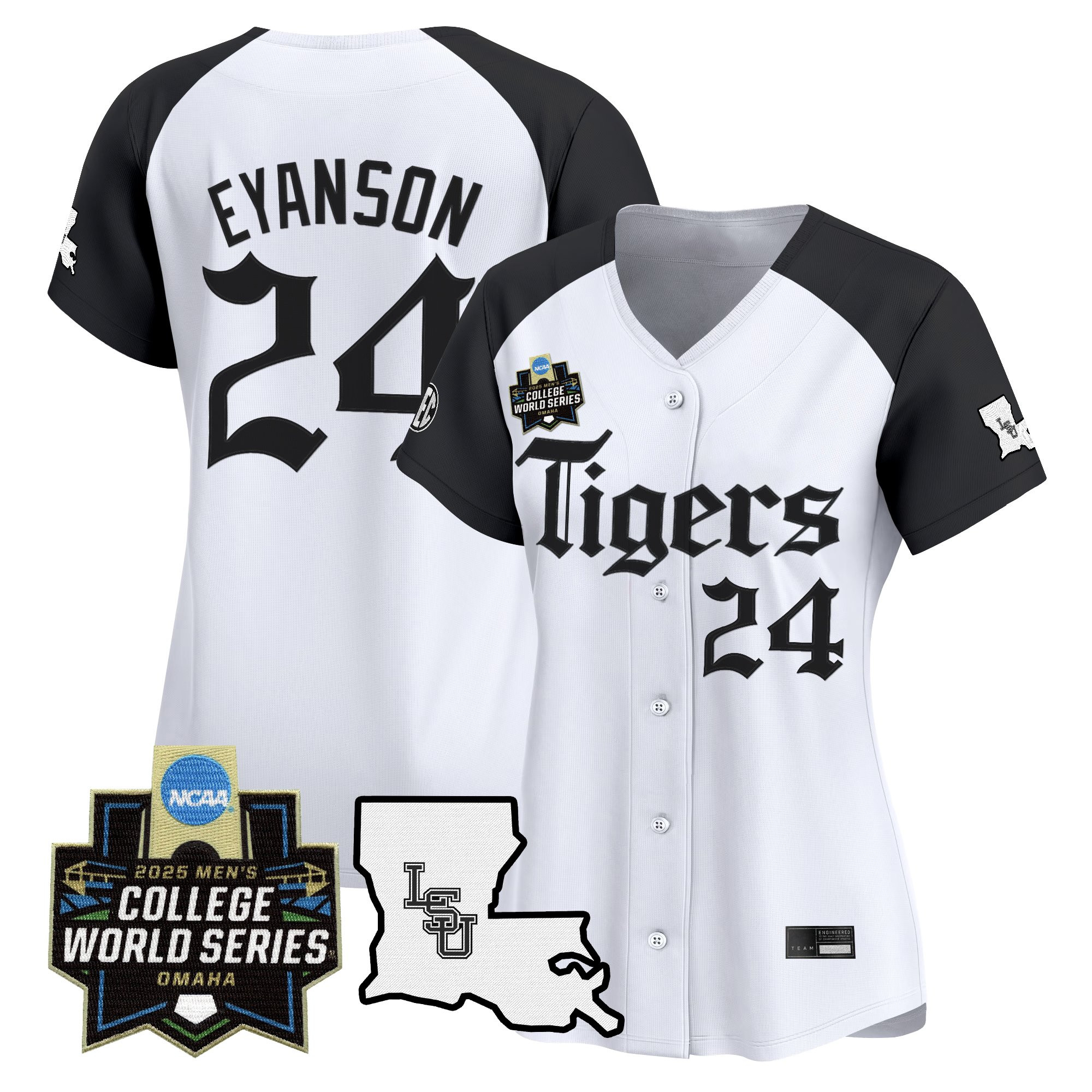 Women's LSU Tigers 2025 World Series 'Gothic Geaux Edition' Vapor Premier Limited Jersey - All Stitched