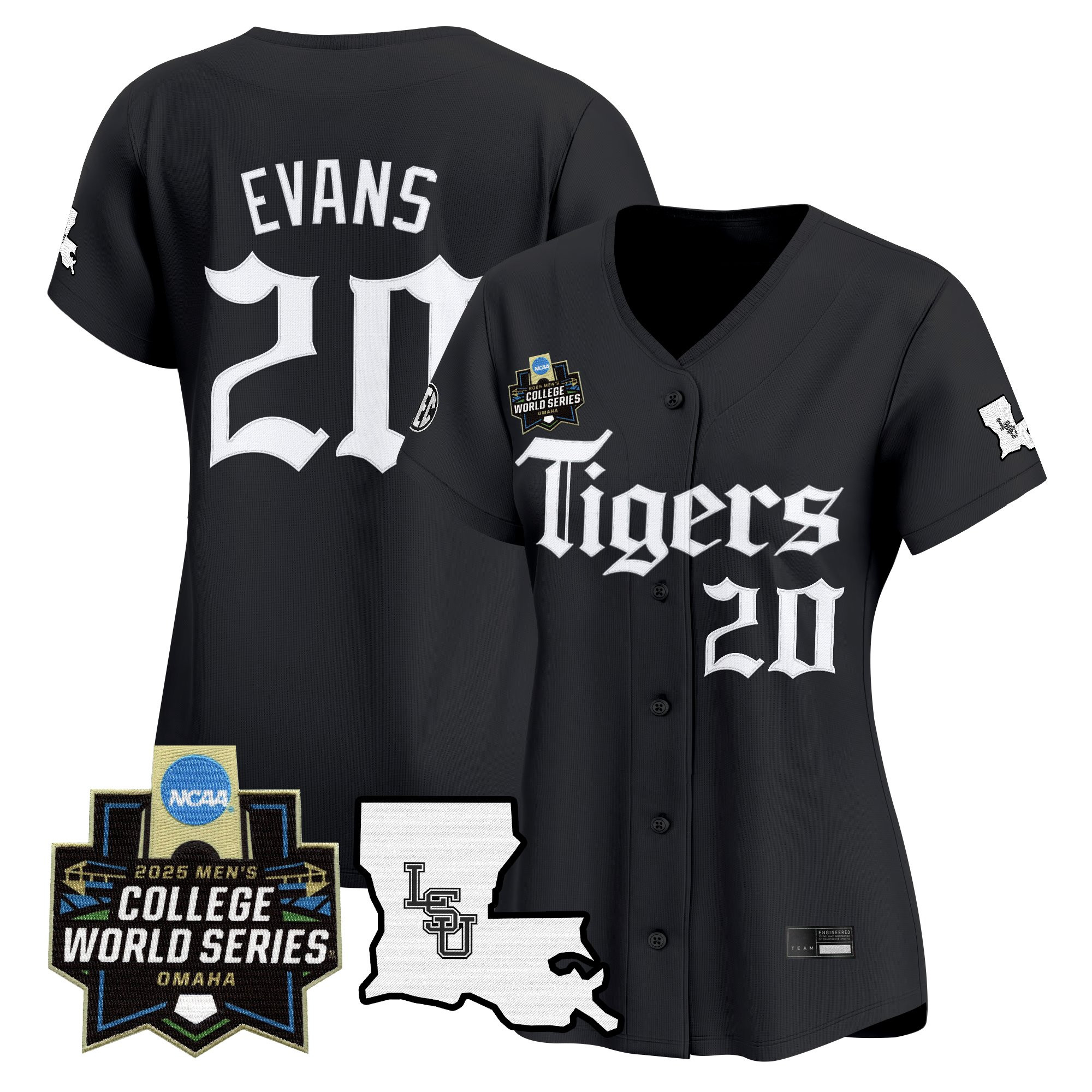 Women's LSU Tigers 2025 World Series 'Gothic Geaux Edition' Vapor Premier Limited Jersey - All Stitched