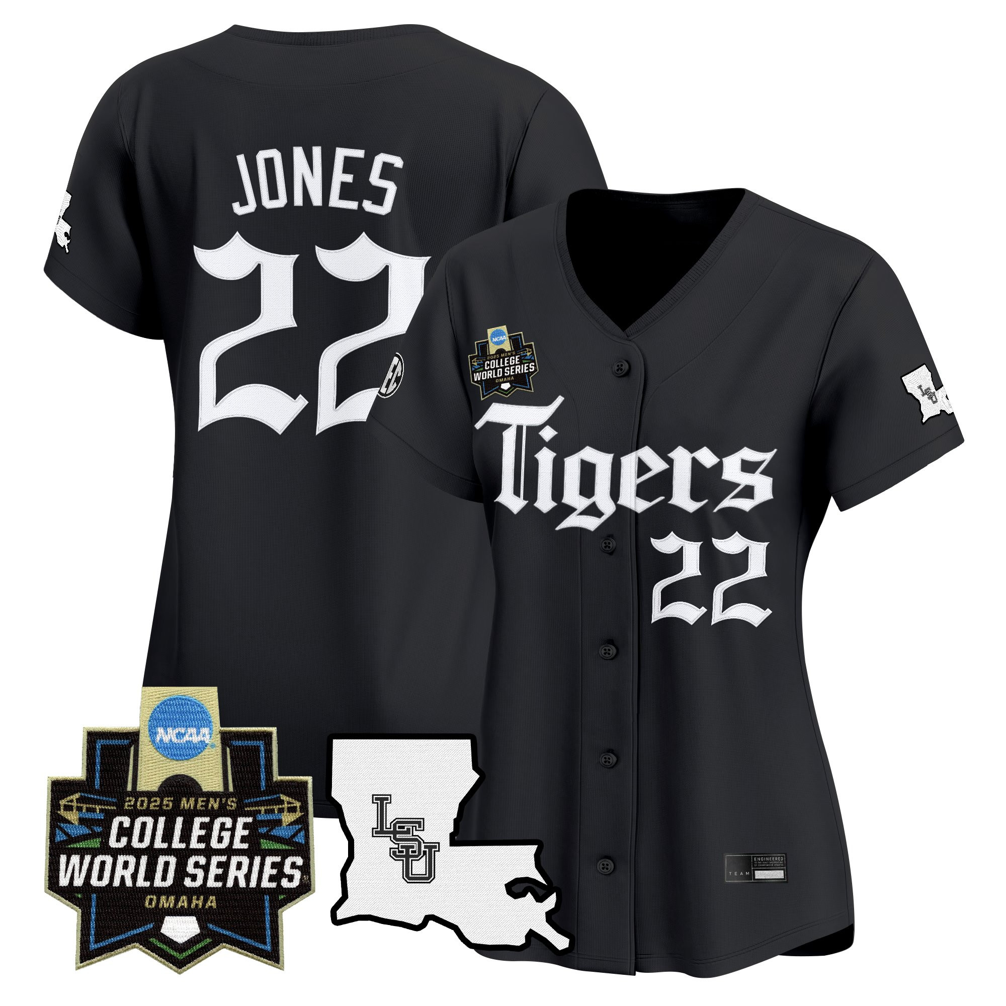 Women's LSU Tigers 2025 World Series 'Gothic Geaux Edition' Vapor Premier Limited Jersey - All Stitched