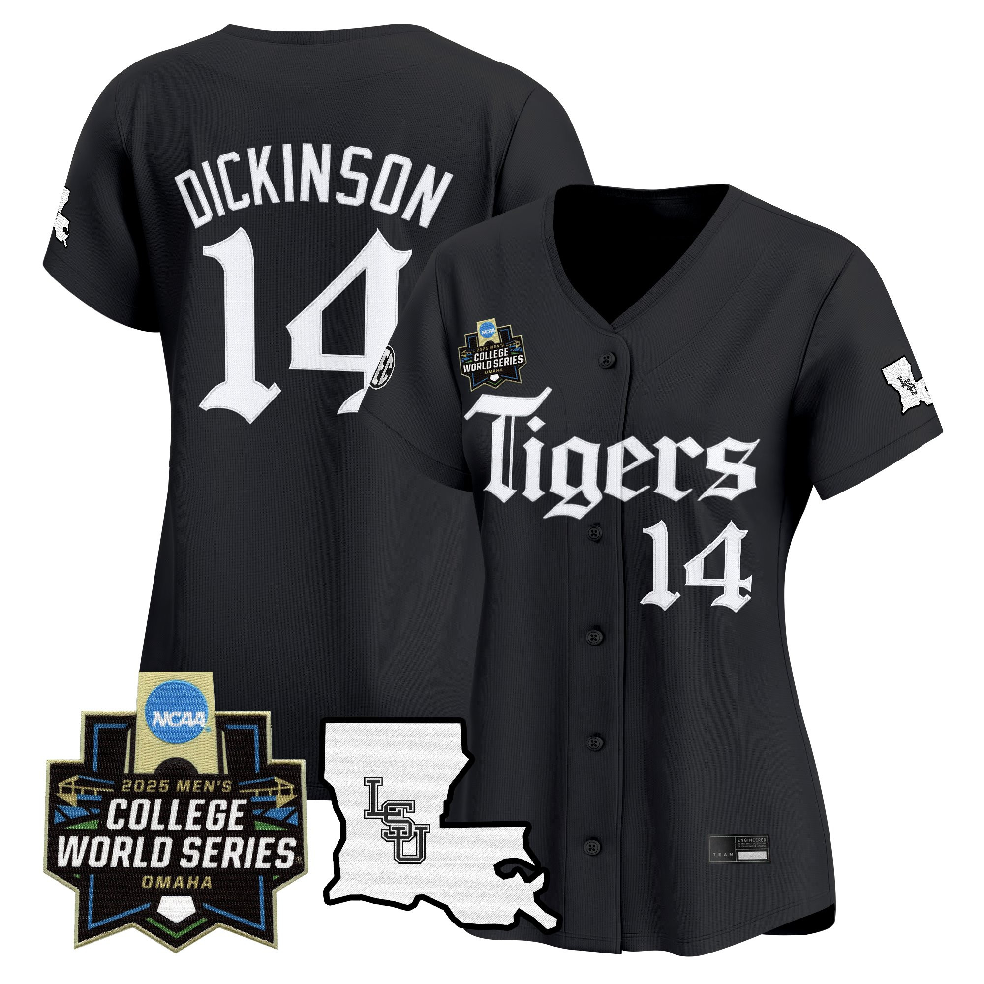 Women's LSU Tigers 2025 World Series 'Gothic Geaux Edition' Vapor Premier Limited Jersey - All Stitched