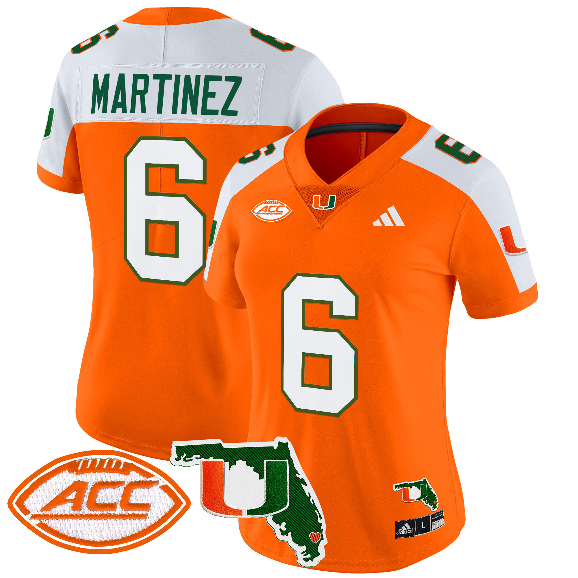 Women's Miami Hurricanes 2025 Florida Patch Vapor Limited Jersey - All Stitched