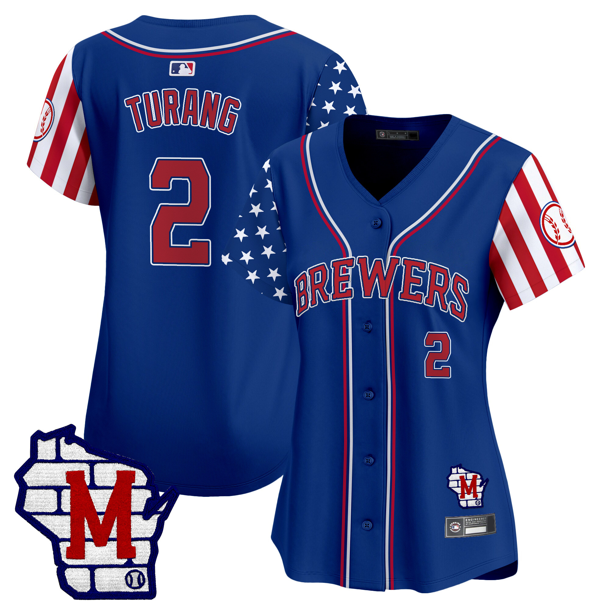 Women's Milwaukee Brewers 2025 Independence Day Vapor Premier Limited Jersey - All Stitched