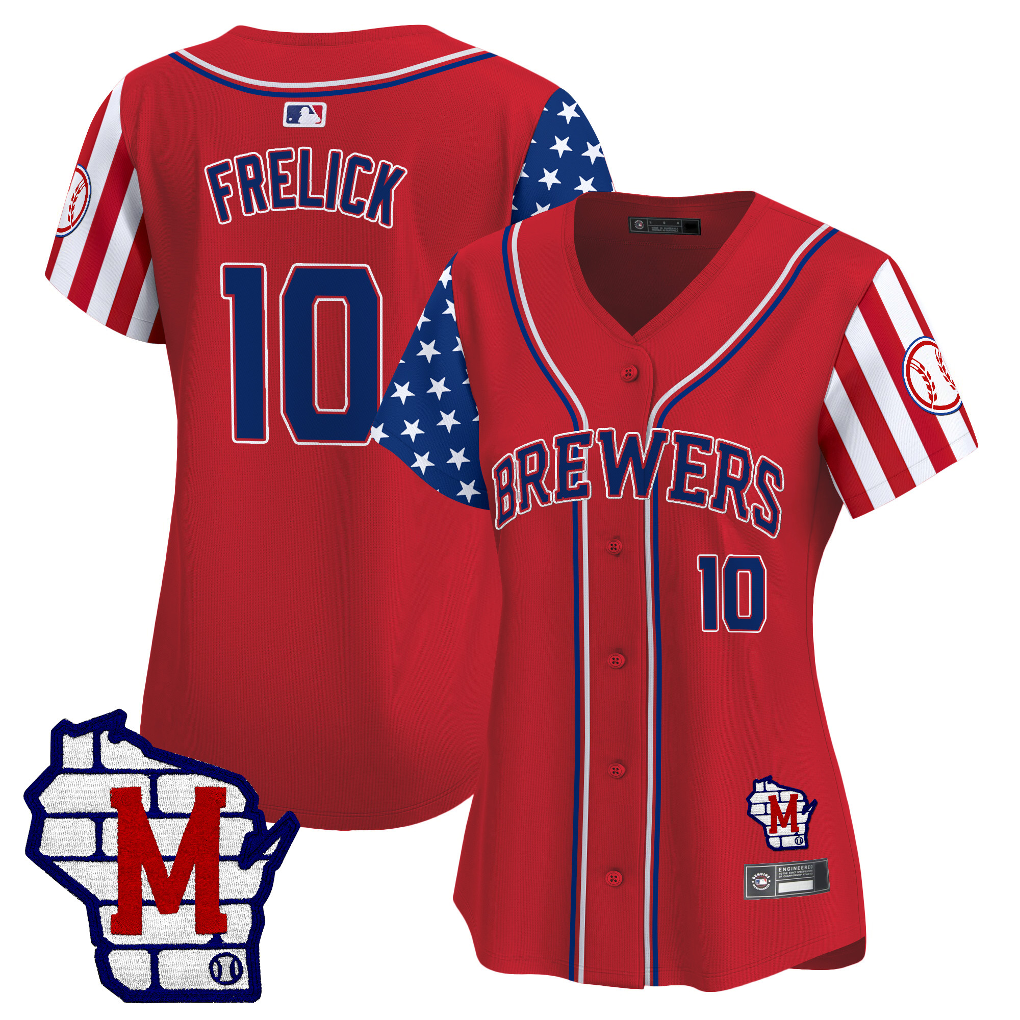 Women's Milwaukee Brewers 2025 Independence Day Vapor Premier Limited Jersey - All Stitched