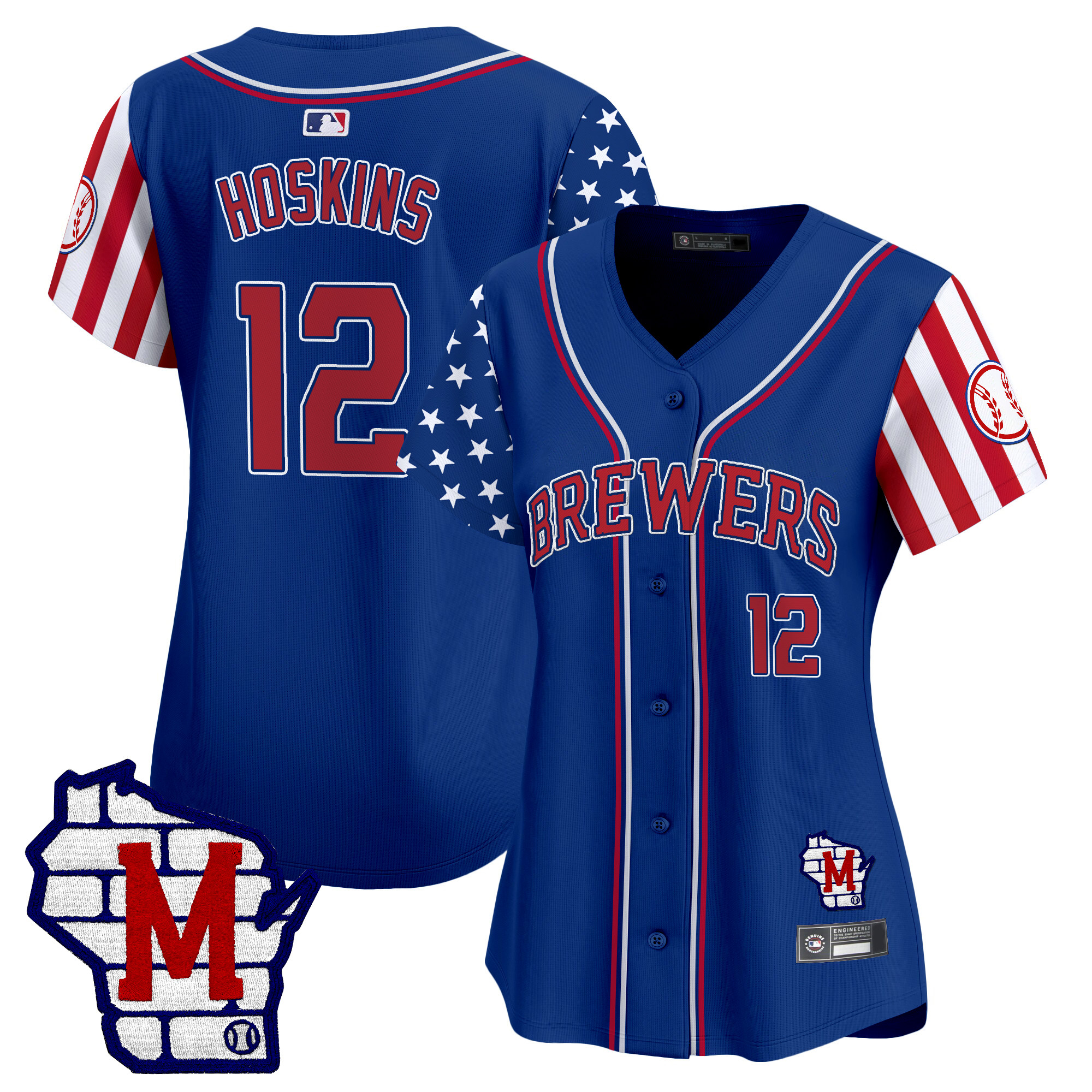 Women's Milwaukee Brewers 2025 Independence Day Vapor Premier Limited Jersey - All Stitched