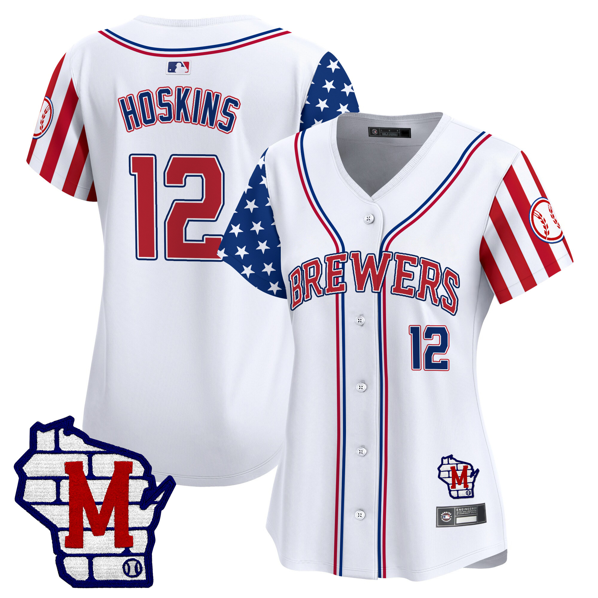 Women's Milwaukee Brewers 2025 Independence Day Vapor Premier Limited Jersey - All Stitched