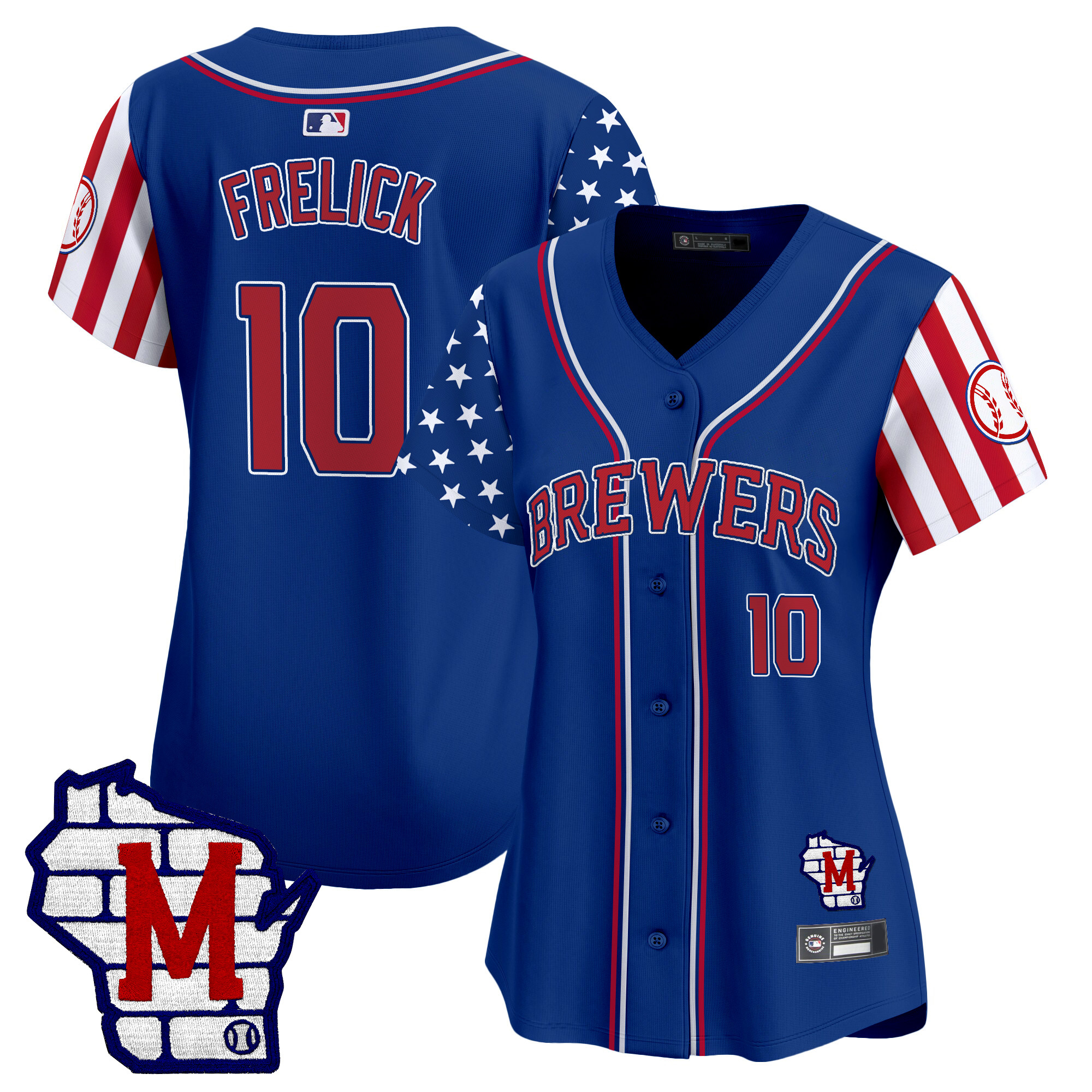 Women's Milwaukee Brewers 2025 Independence Day Vapor Premier Limited Jersey - All Stitched