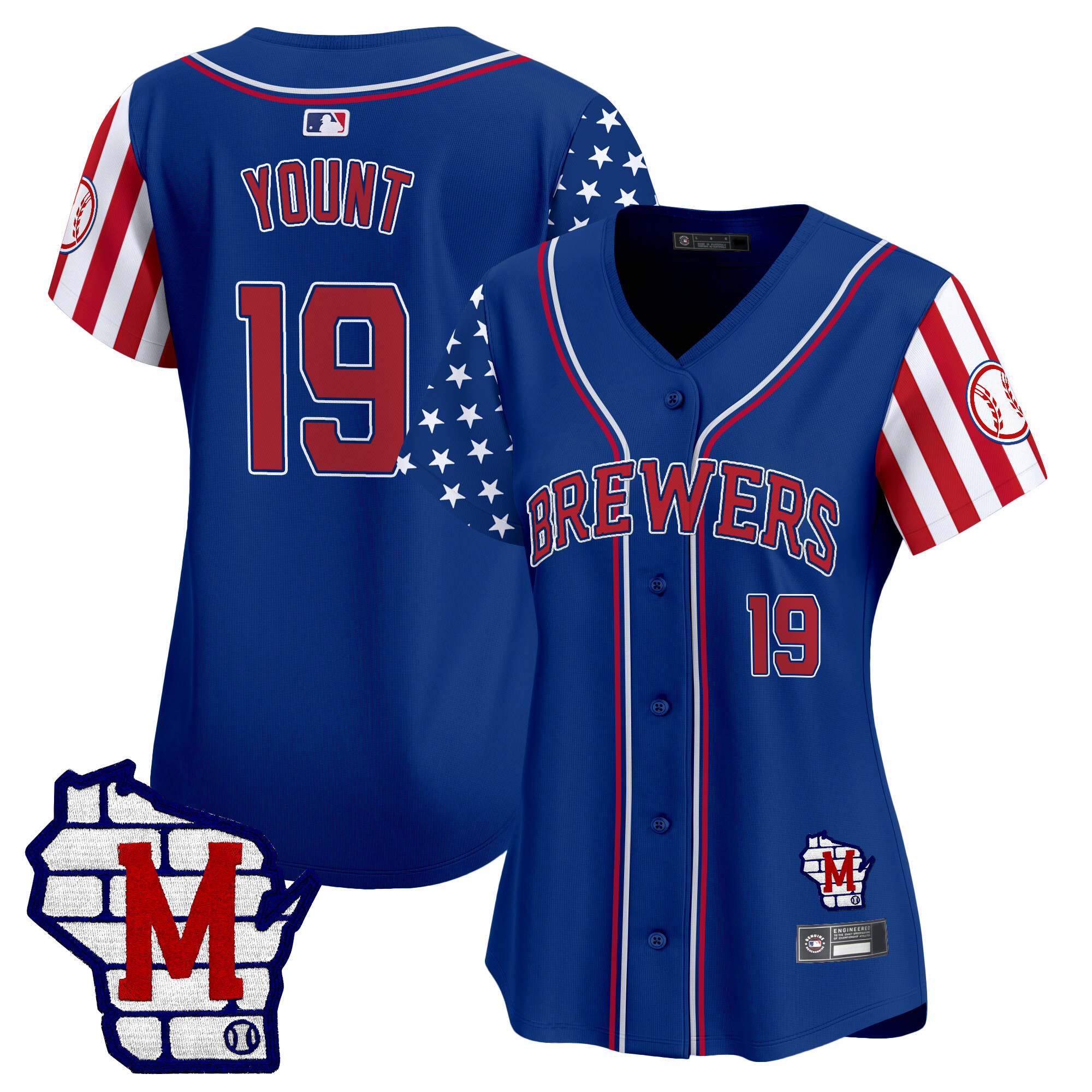 Women's Milwaukee Brewers 2025 Independence Day Vapor Premier Limited Jersey - All Stitched