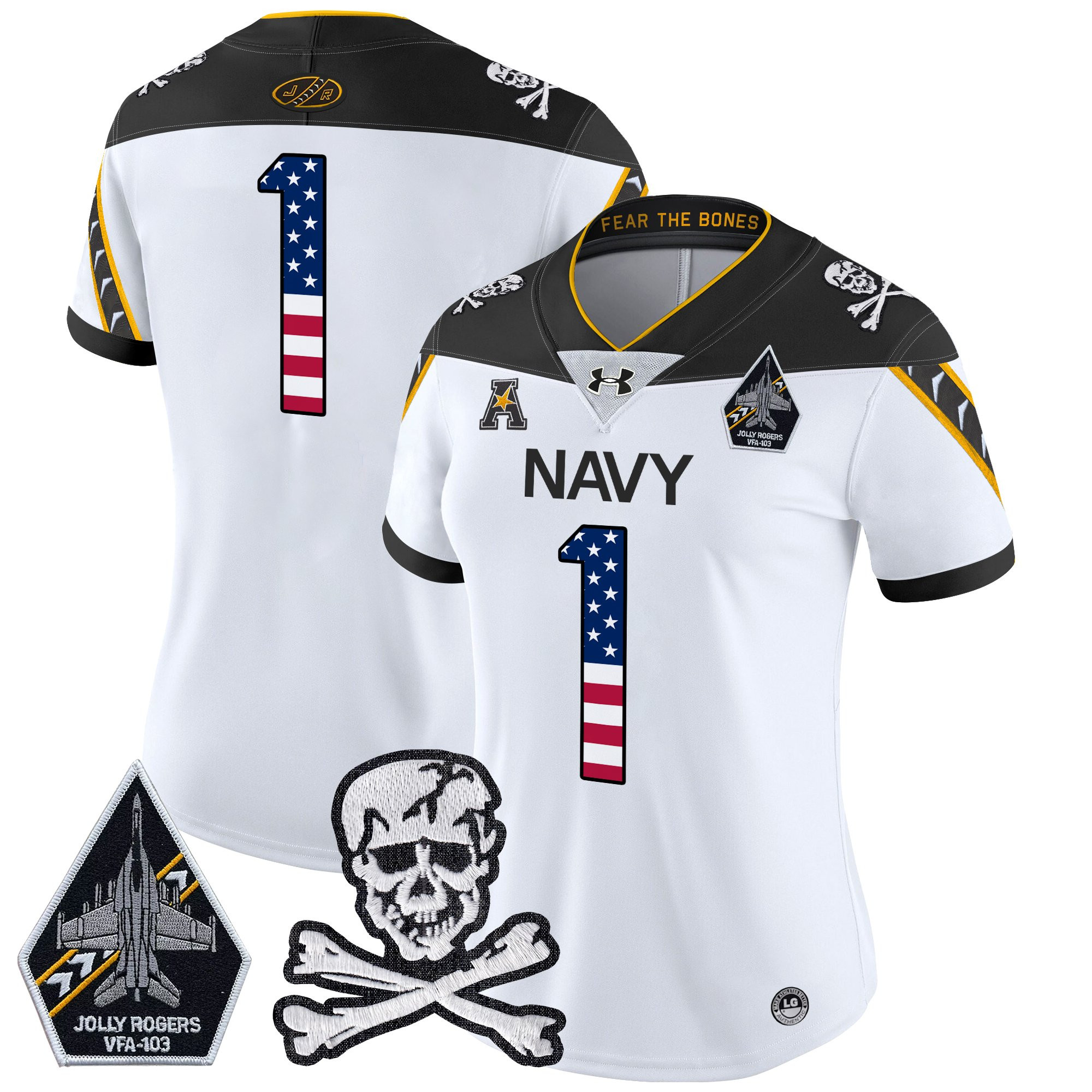Women's Navy Midshipmen 2025 Independence Day Vapor Limited Jersey - All Stitched