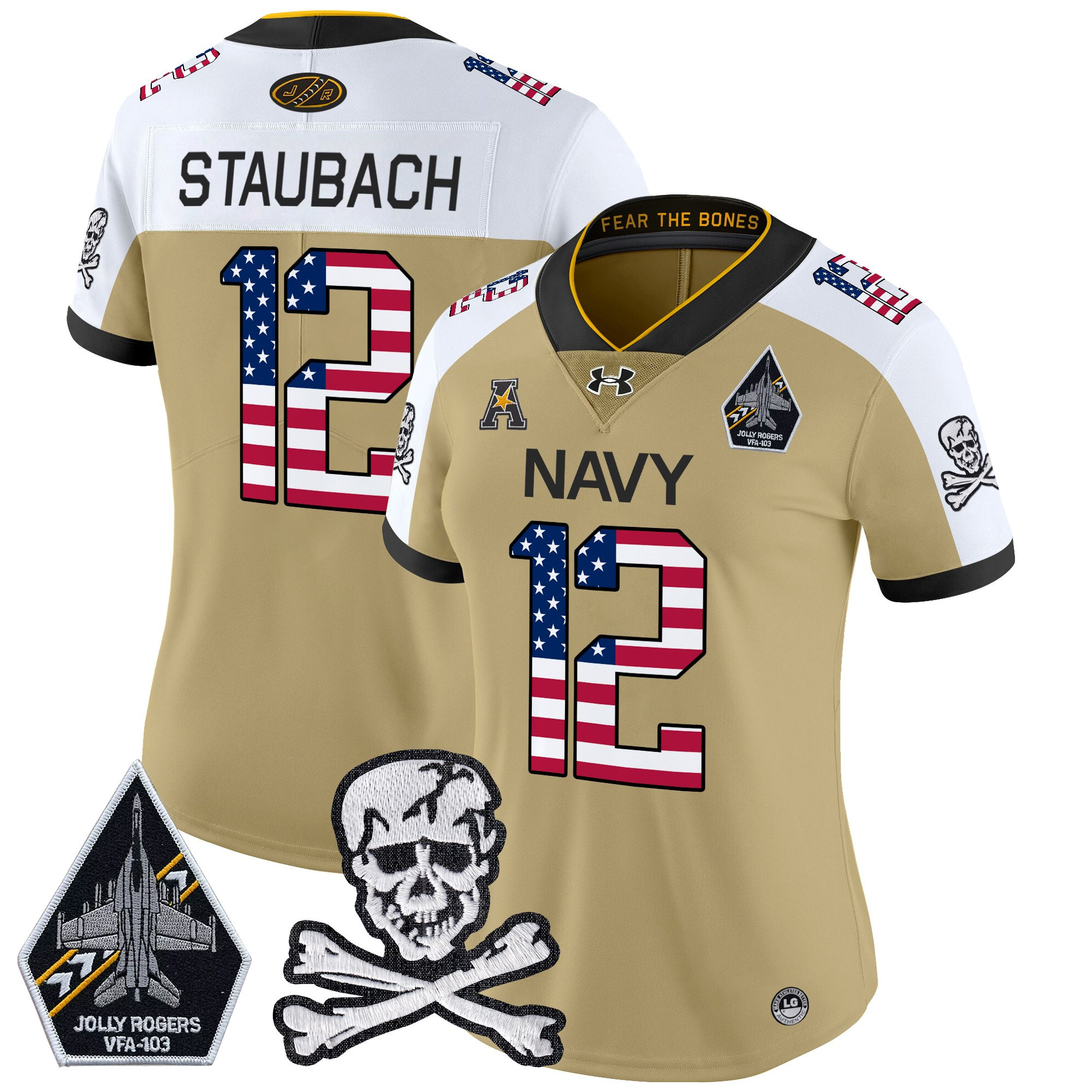 Women's Navy Midshipmen 2025 Independence Day Vapor Limited Jersey - All Stitched