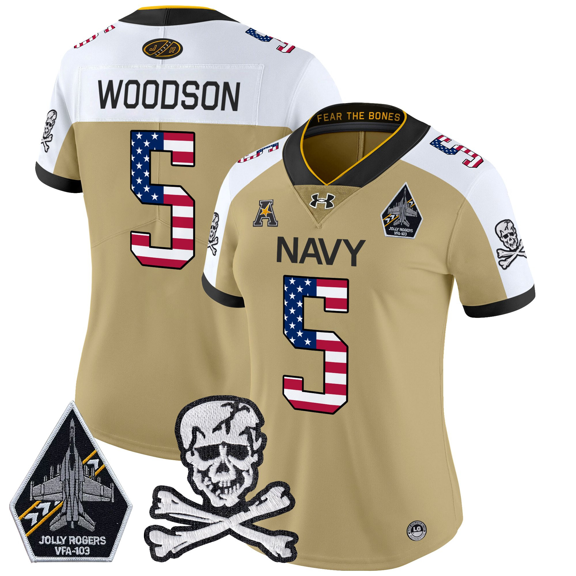 Women's Navy Midshipmen 2025 Independence Day Vapor Limited Jersey - All Stitched