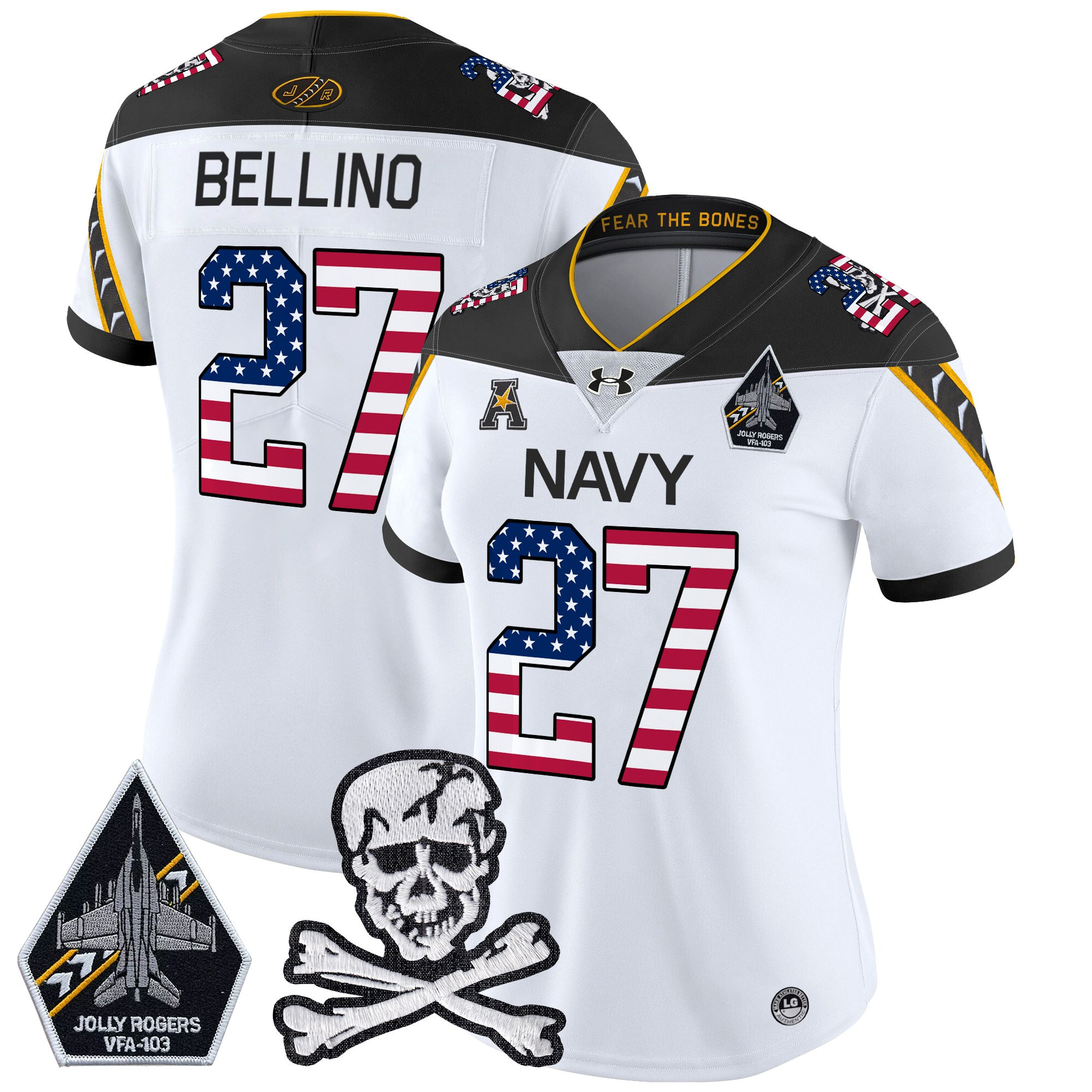 Women's Navy Midshipmen 2025 Independence Day Vapor Limited Jersey - All Stitched