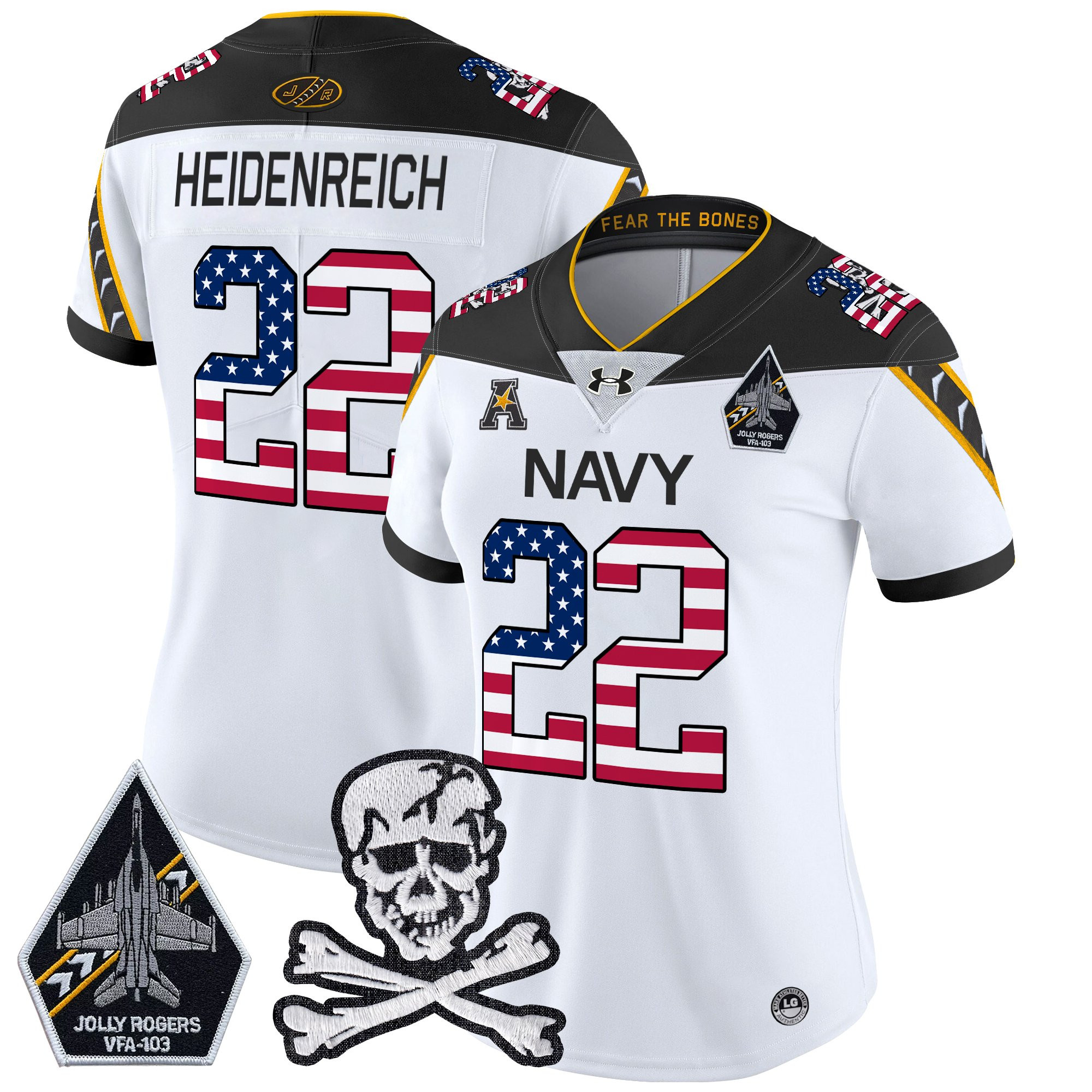 Women's Navy Midshipmen 2025 Independence Day Vapor Limited Jersey - All Stitched