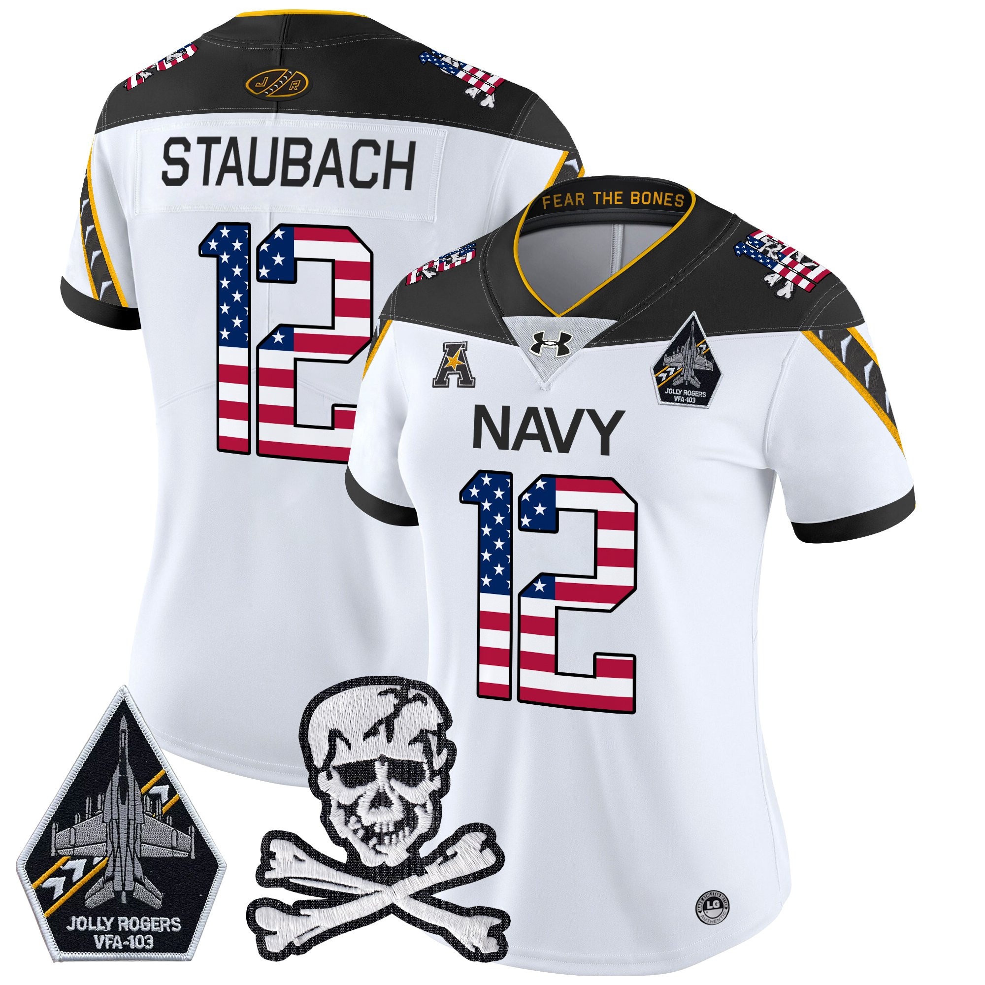 Women's Navy Midshipmen 2025 Independence Day Vapor Limited Jersey - All Stitched