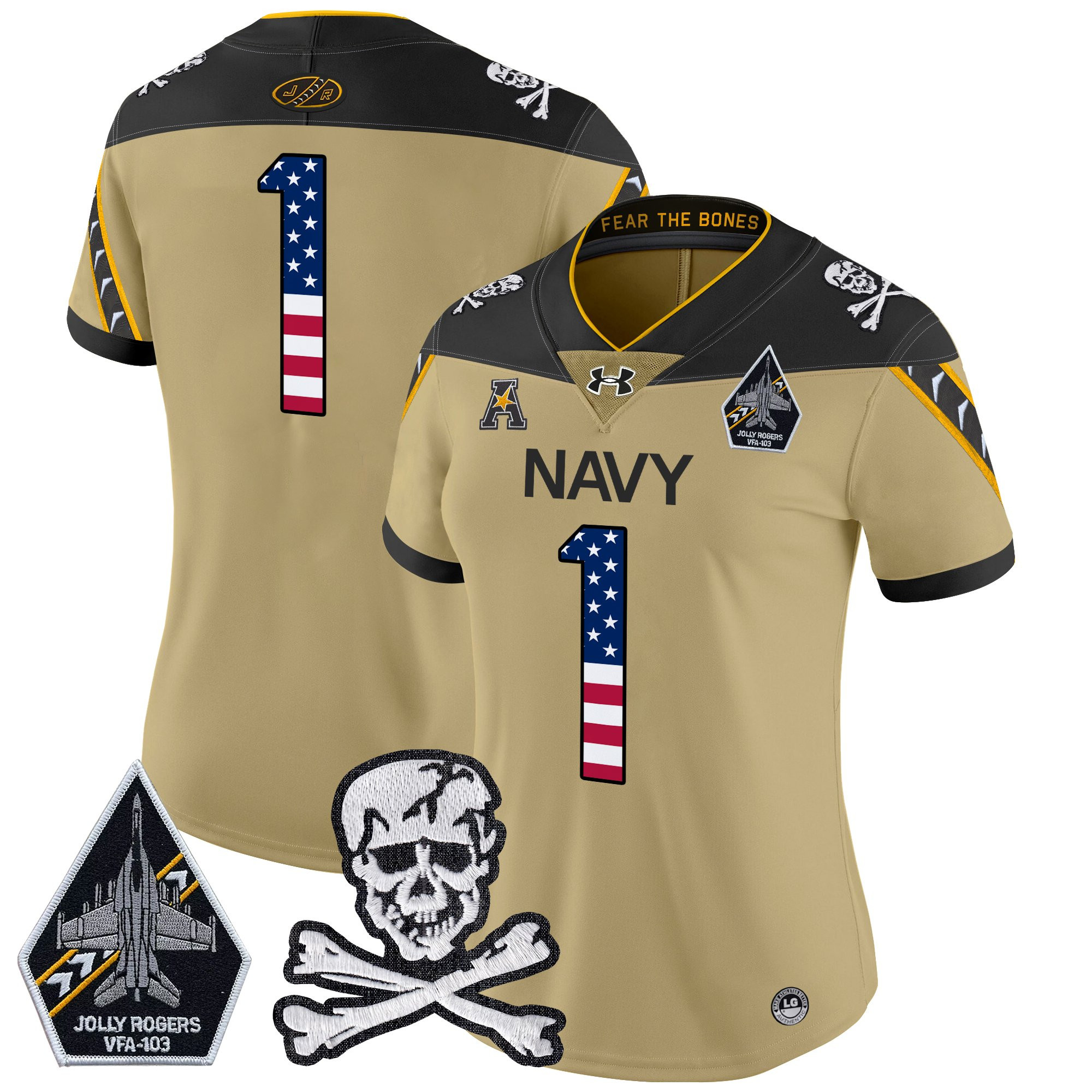 Women's Navy Midshipmen 2025 Independence Day Vapor Limited Jersey - All Stitched