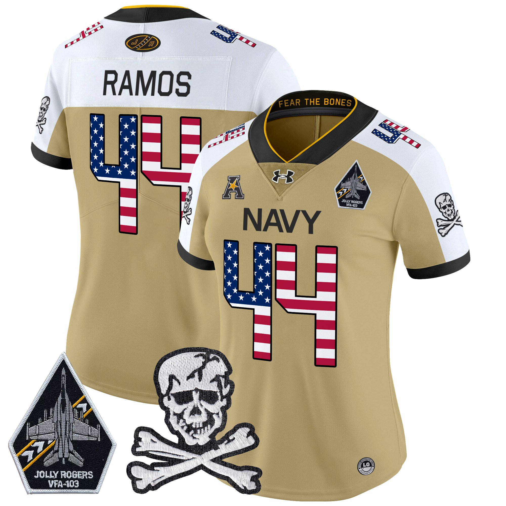 Women's Navy Midshipmen 2025 Independence Day Vapor Limited Jersey - All Stitched