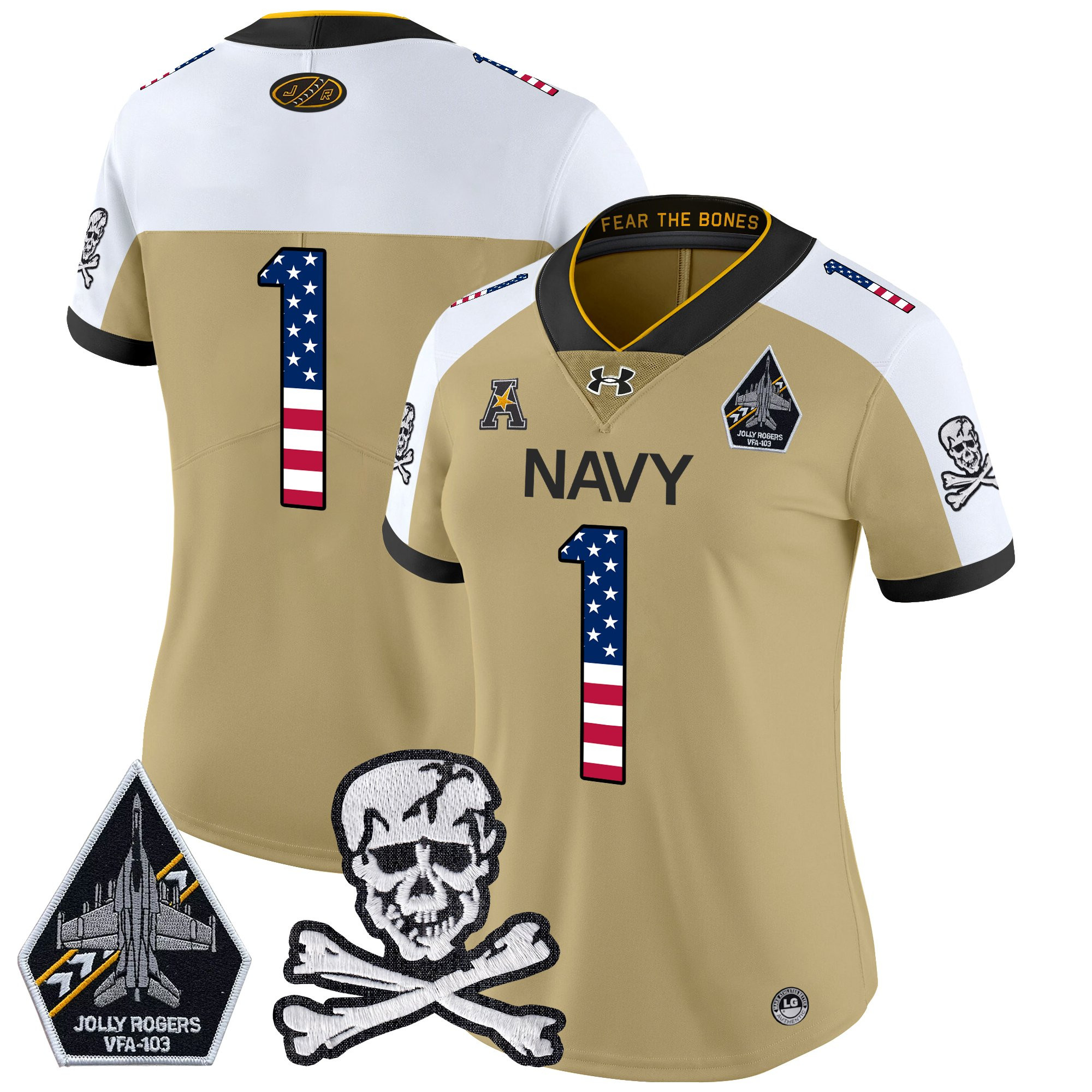 Women's Navy Midshipmen 2025 Independence Day Vapor Limited Jersey - All Stitched