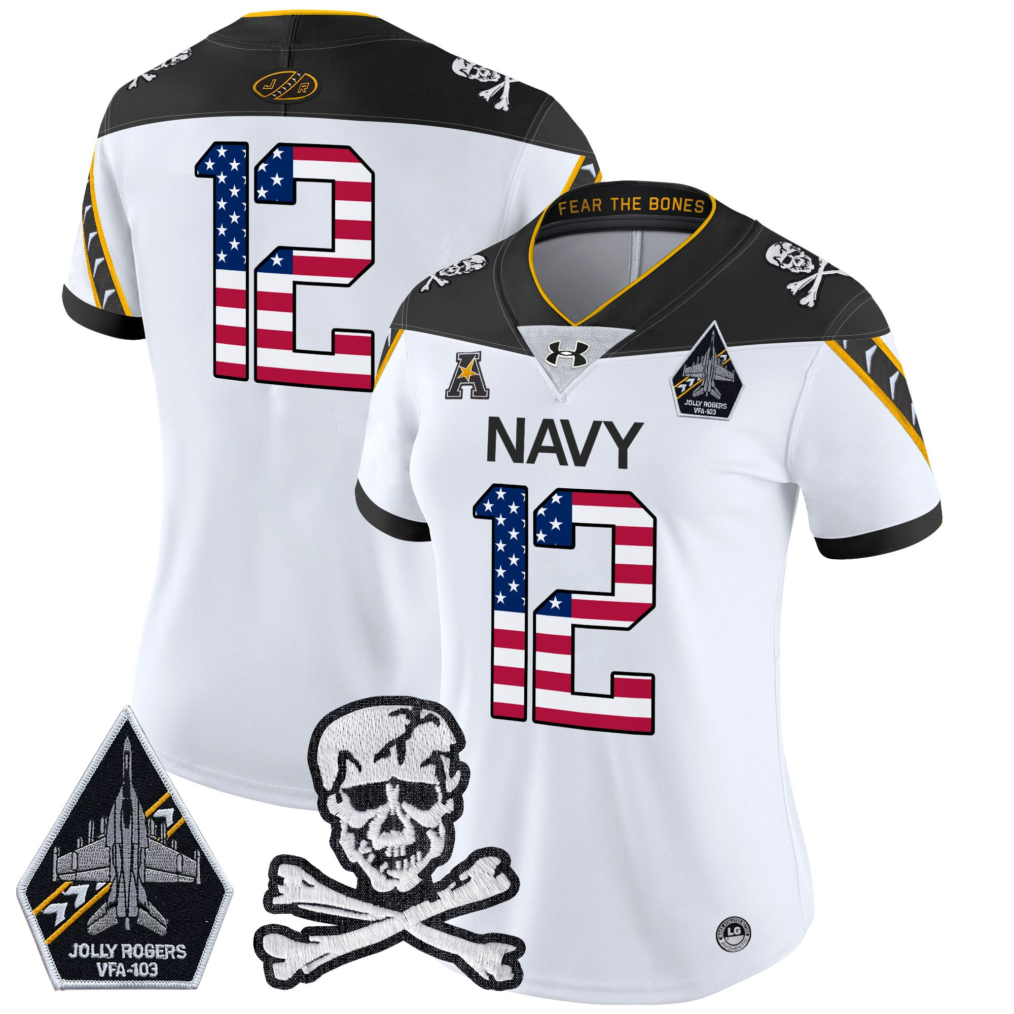 Women's Navy Midshipmen 2025 Independence Day Vapor Limited Jersey - All Stitched