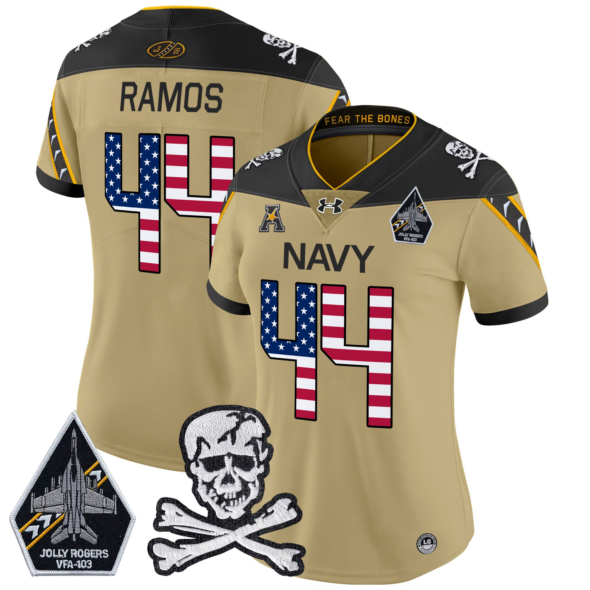 Women's Navy Midshipmen 2025 Independence Day Vapor Limited Jersey - All Stitched