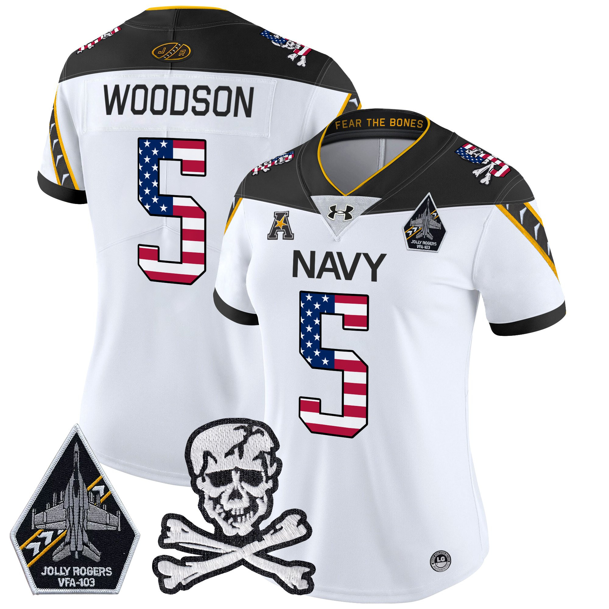 Women's Navy Midshipmen 2025 Independence Day Vapor Limited Jersey - All Stitched