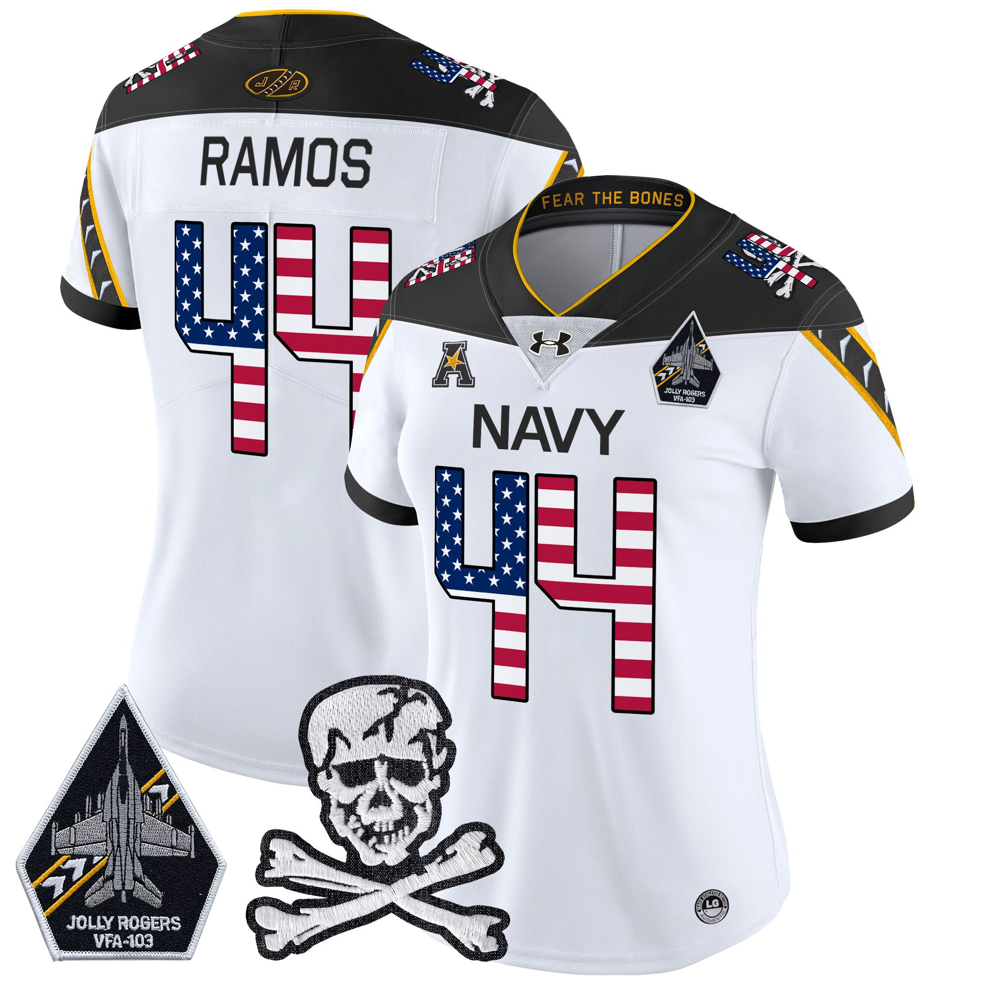 Women's Navy Midshipmen 2025 Independence Day Vapor Limited Jersey - All Stitched